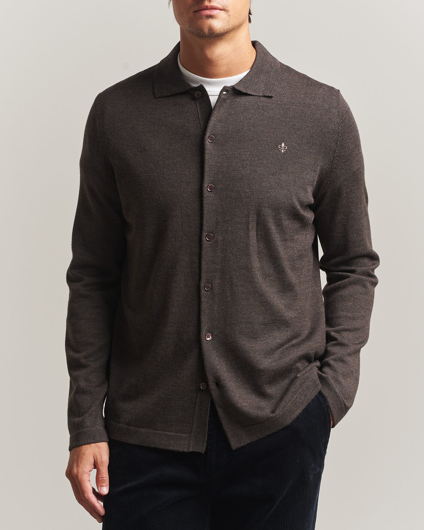 Homme | Chemises | Morris | Merino Shirt Cardigan Brown