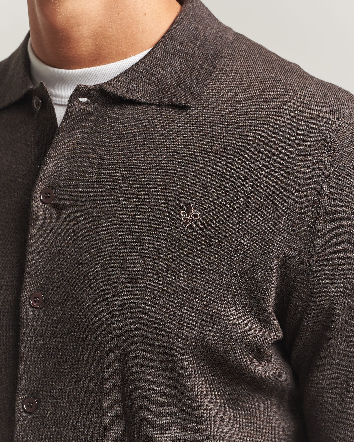 Homme | Chemises | Morris | Merino Shirt Cardigan Brown