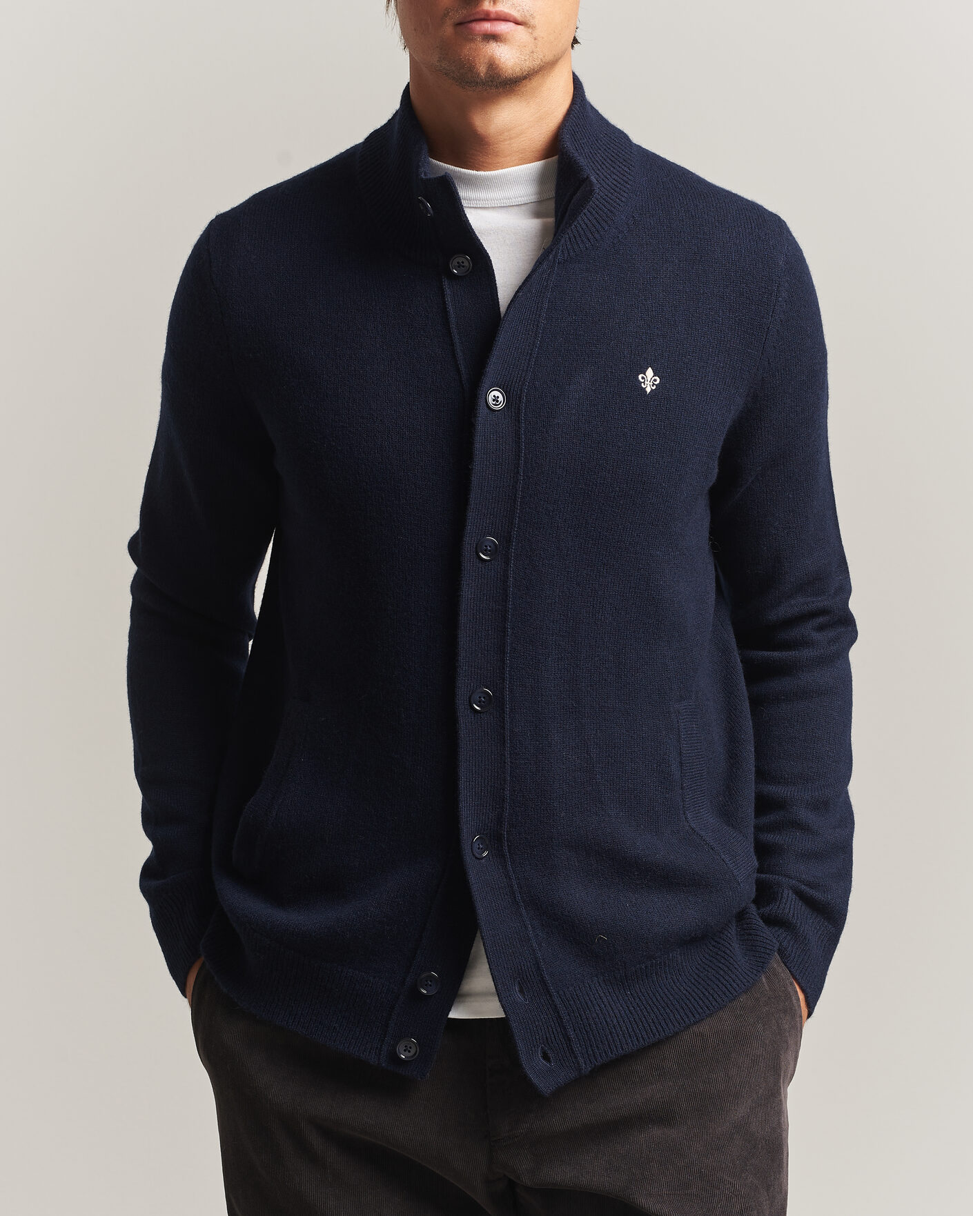 Homme | Pulls Et Tricots | Morris | Hertford Button Cardigan Navy