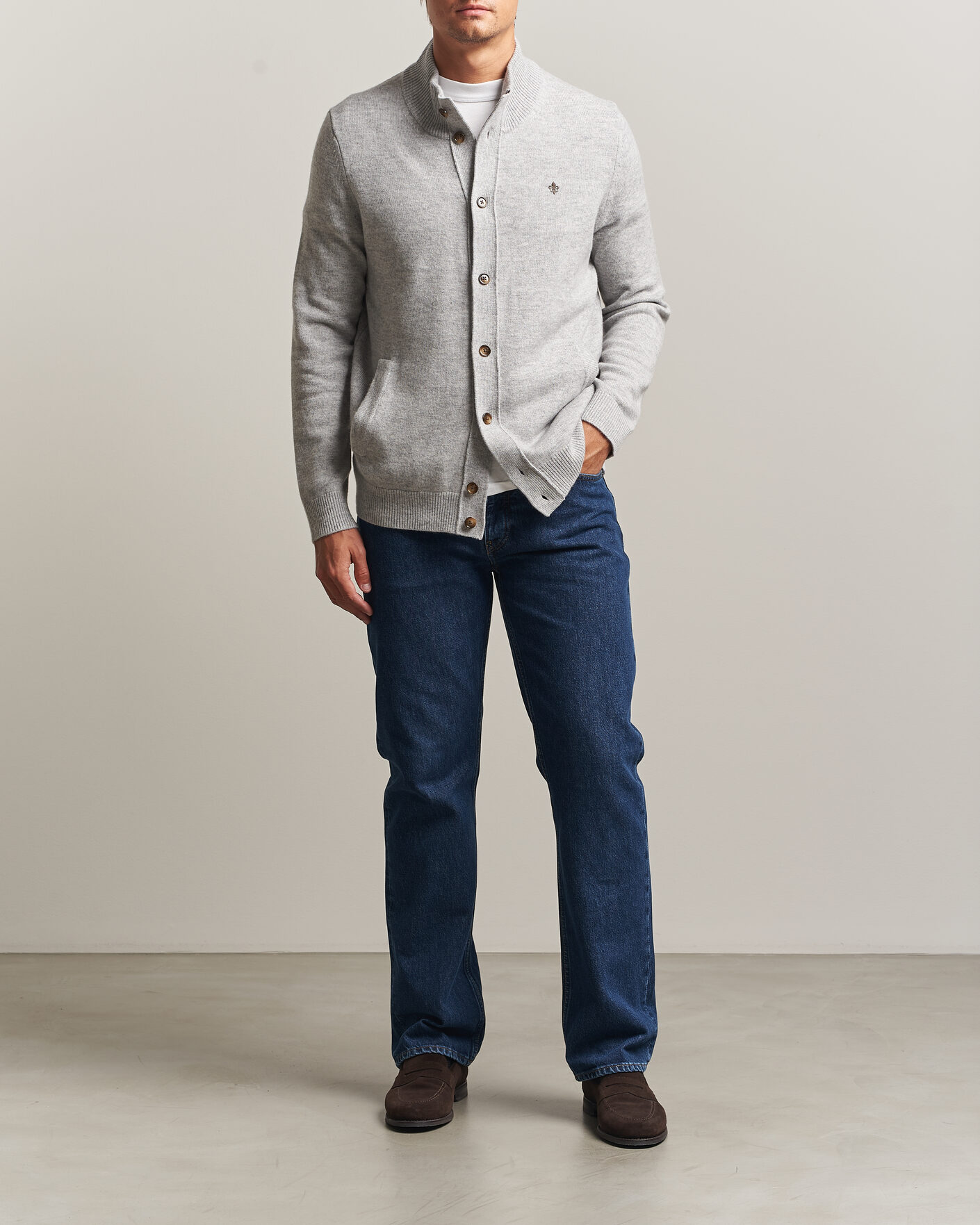 Homme | Pulls Et Tricots | Morris | Hertford Button Cardigan Grey