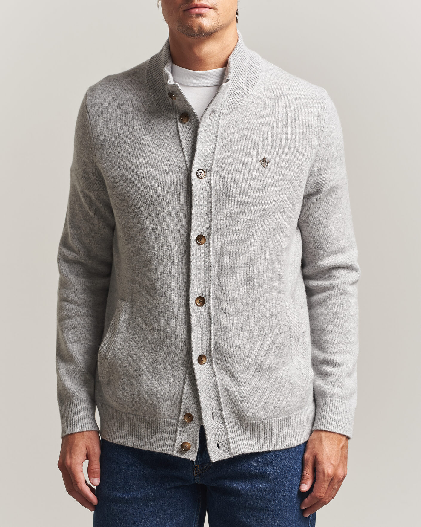 Homme | Pulls Et Tricots | Morris | Hertford Button Cardigan Grey