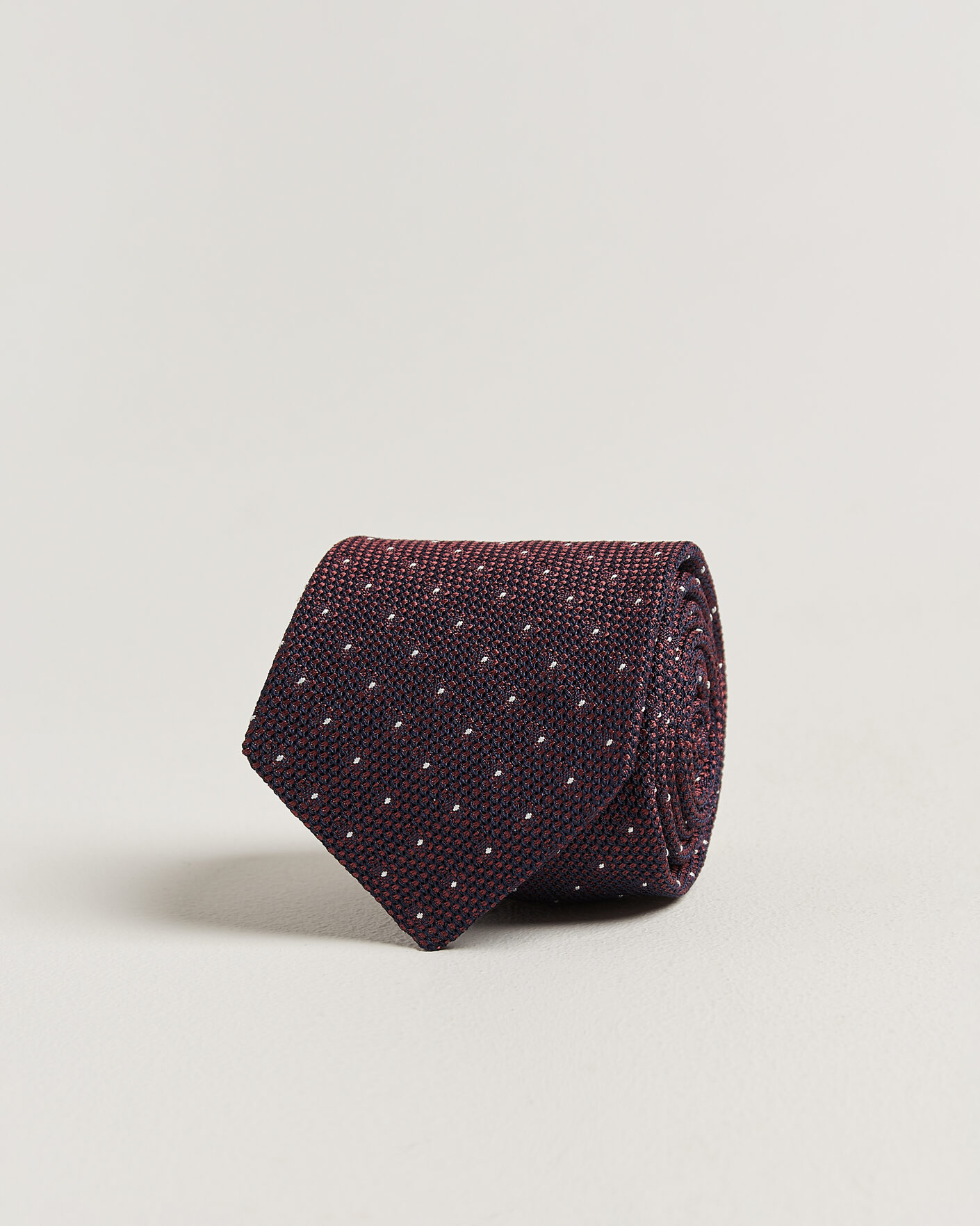 Homme | Cravates | Amanda Christensen | Silk Grenadine Dot 8cm Tie Wine