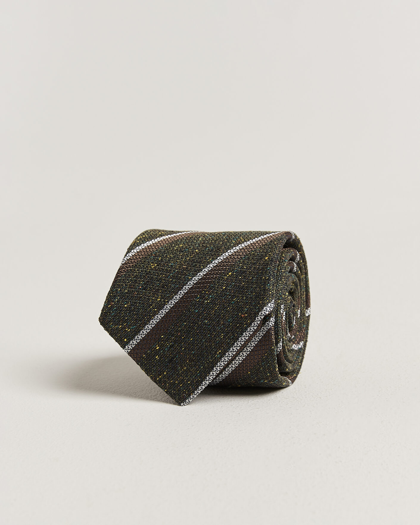 Homme | Cravates | Amanda Christensen | Silk Bourette Striped 8cm Tie Green