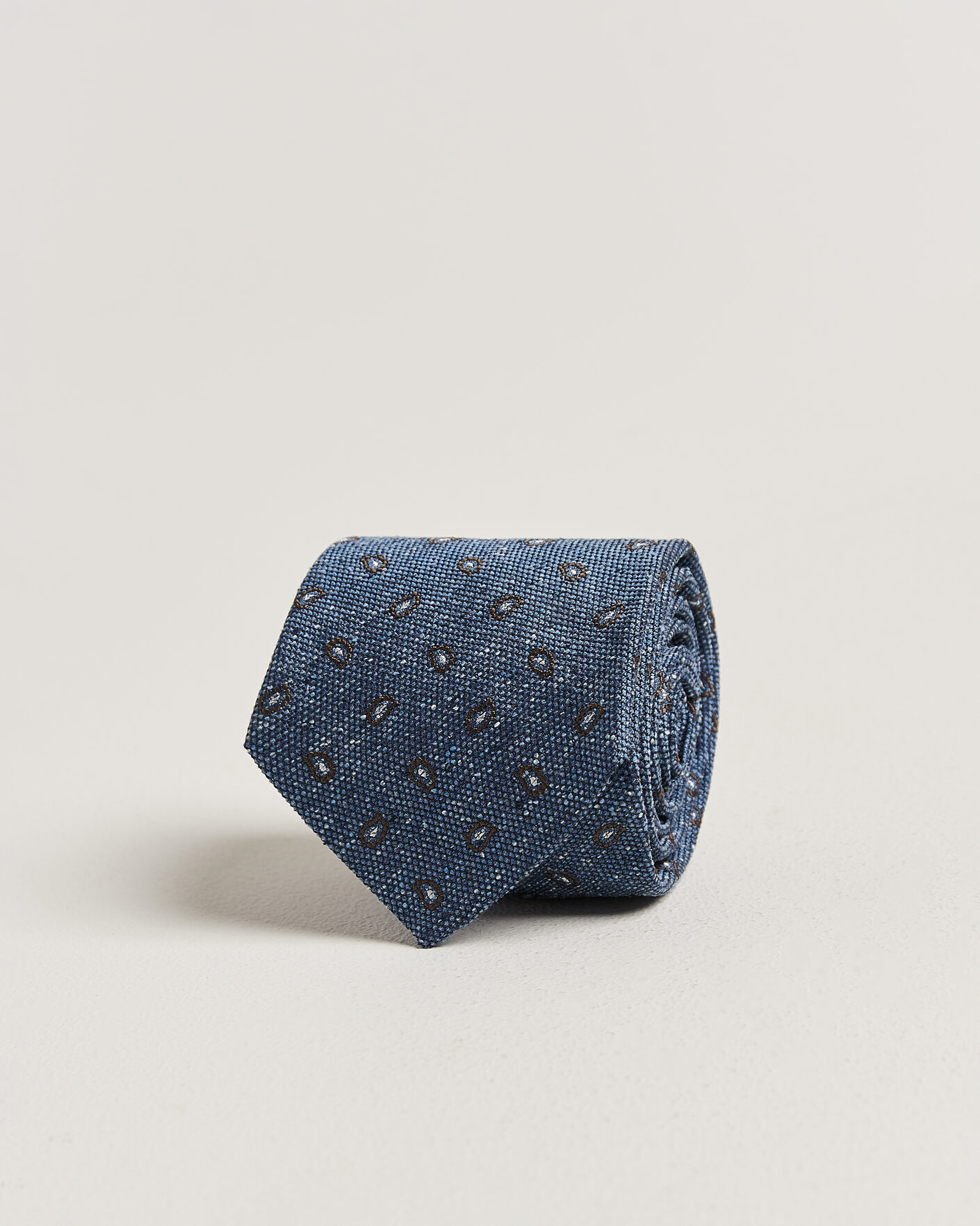 Homme | Cravates | Amanda Christensen | Silk Bourette Paisley 8cm Tie Sky Blue