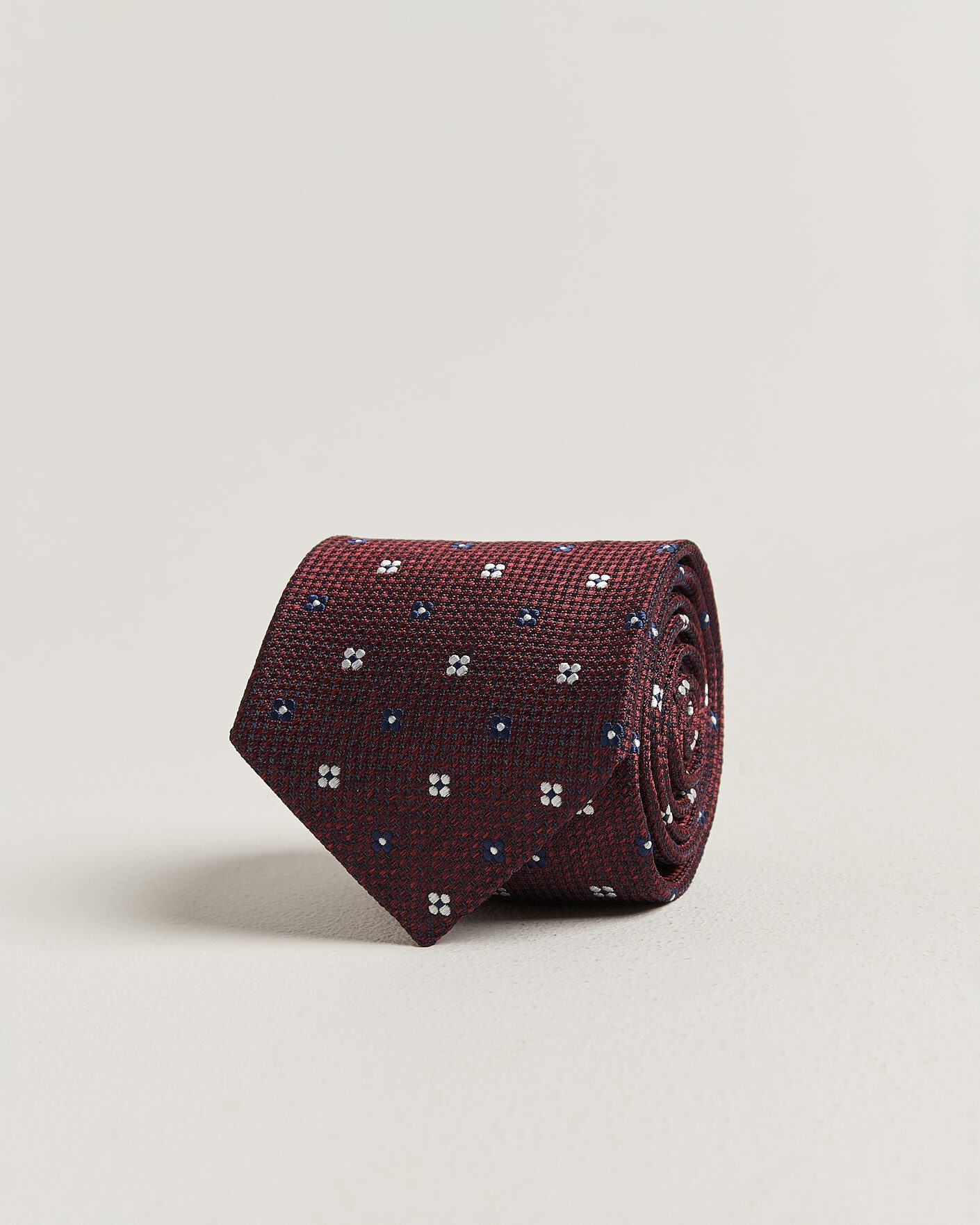 Homme | Cravates | Amanda Christensen | Silk Flower 8cm Tie Wine