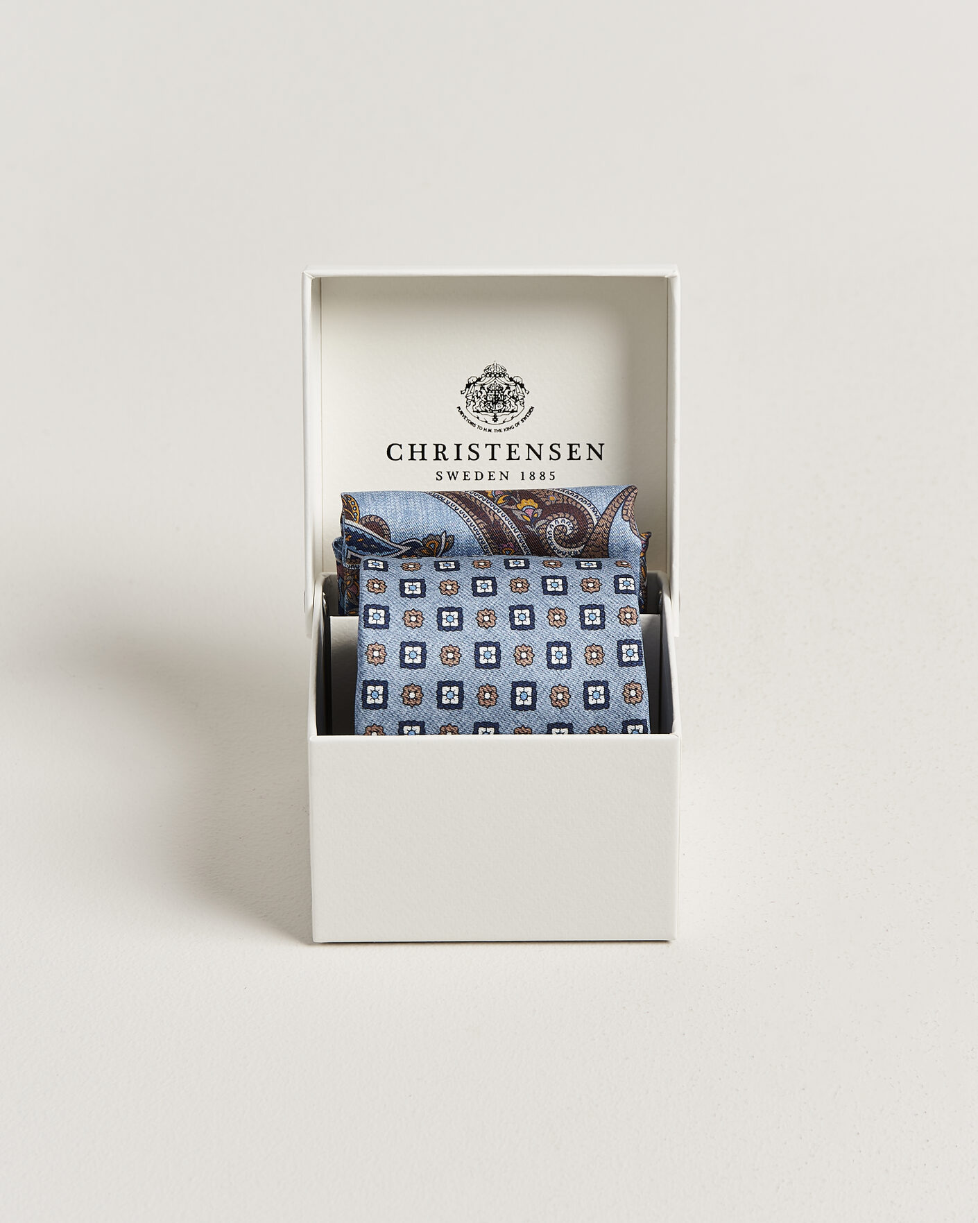 Homme | Cravates | Amanda Christensen | Box Set Silk 8 cm Tie And Pocket Square Sky Blue