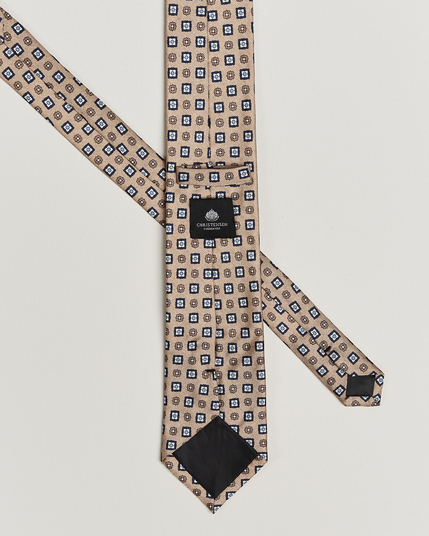 Homme | Cravates | Amanda Christensen | Box Set Silk 8 cm Tie And Pocket Square Beige
