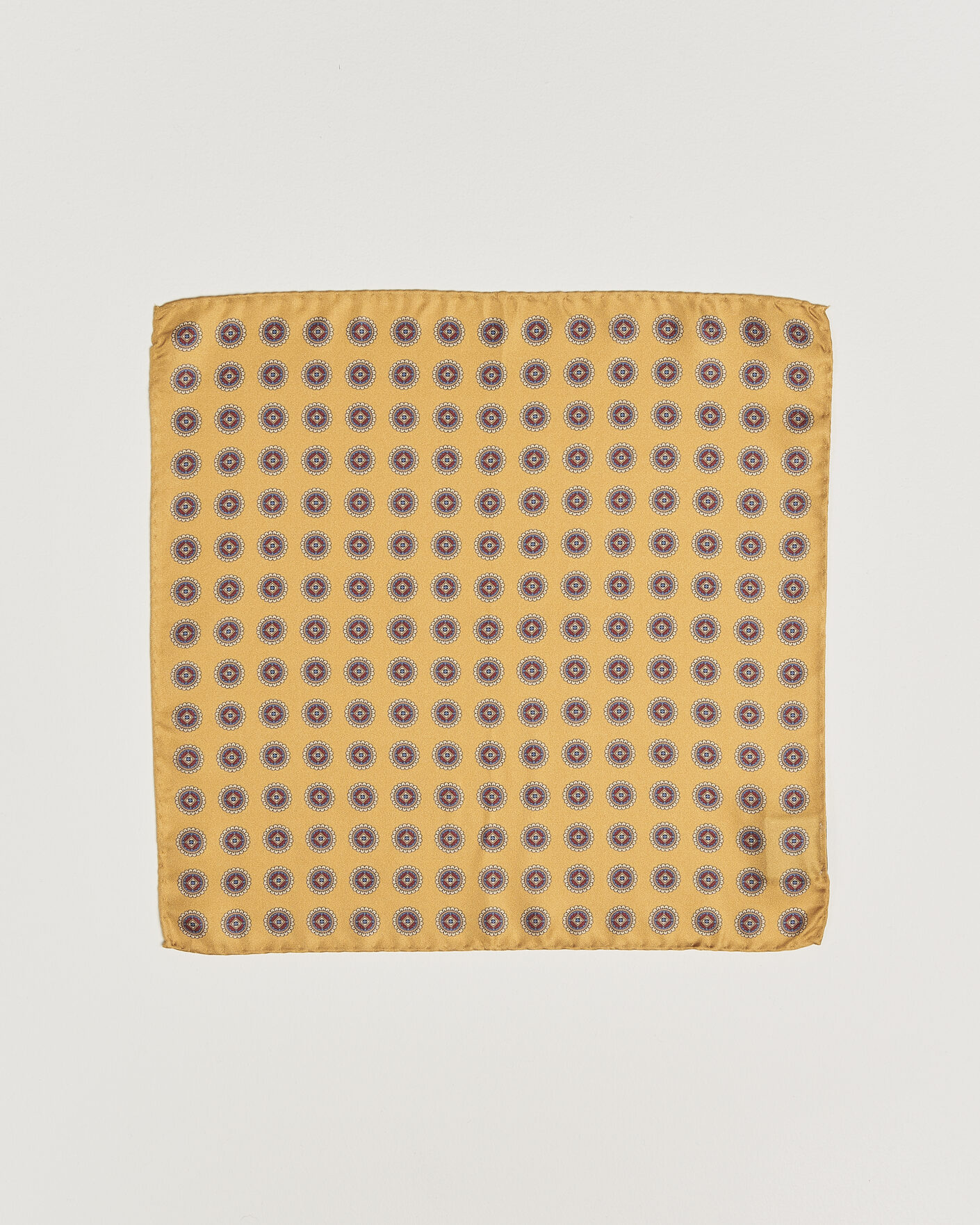 Homme | Pochettes De Costume | Amanda Christensen | Silk Twill Medallion Pocket Square Yellow