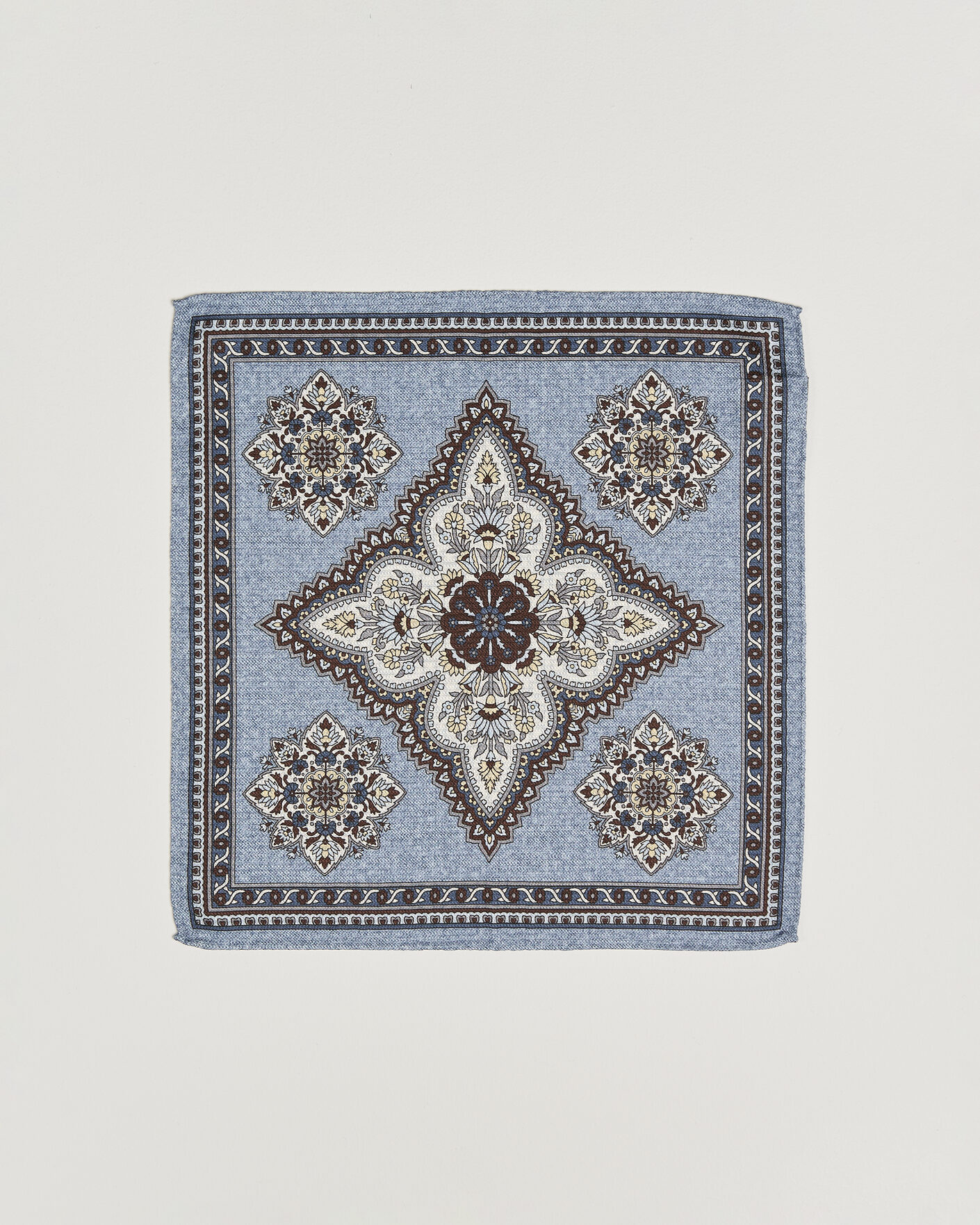 Homme | Pochettes De Costume | Amanda Christensen | Silk Schappe Doublefaced Pocket Square Blue