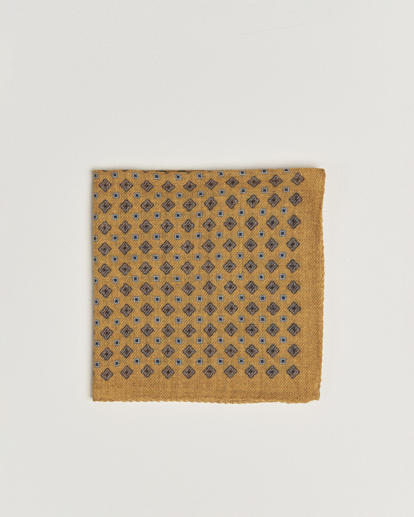 Homme | Pochettes De Costume | Amanda Christensen | Wool Flower Pocket Square Yellow