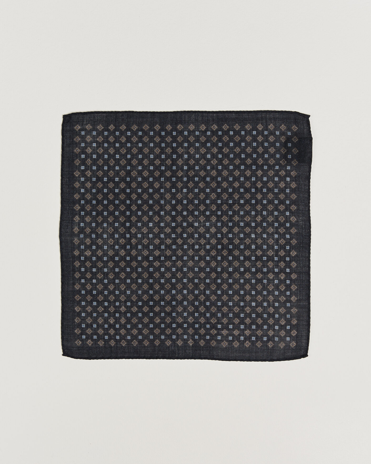 Homme | Pochettes De Costume | Amanda Christensen | Wool Flower Pocket Square Navy