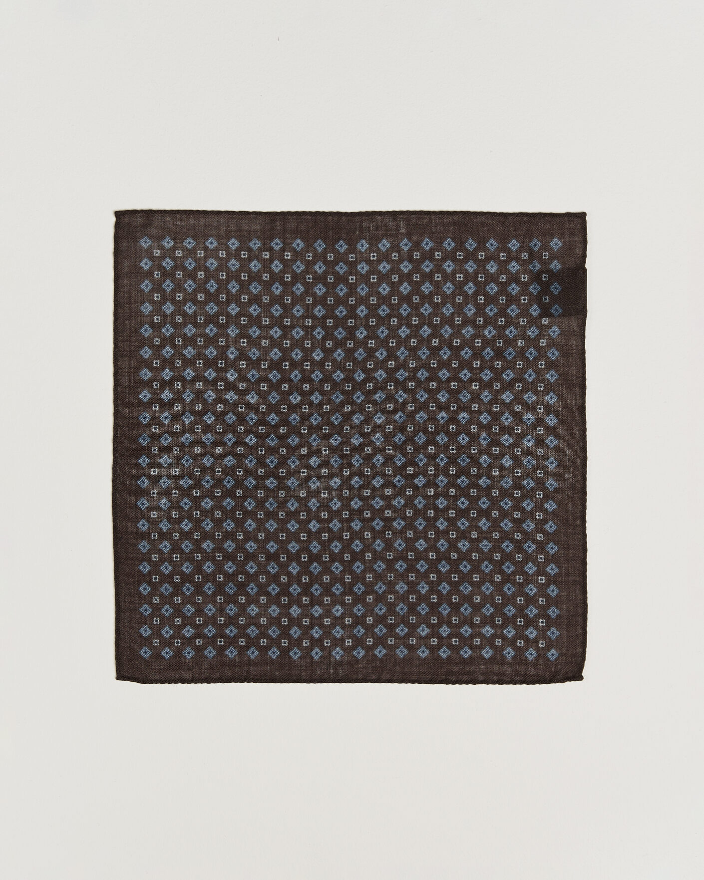 Homme | Pochettes De Costume | Amanda Christensen | Wool Flower Pocket Square Brown