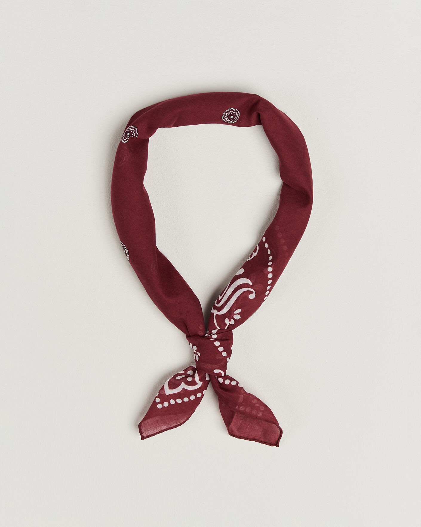Homme | Écharpes | Amanda Christensen | Cotton Voile Printed Flower Bandana Wine