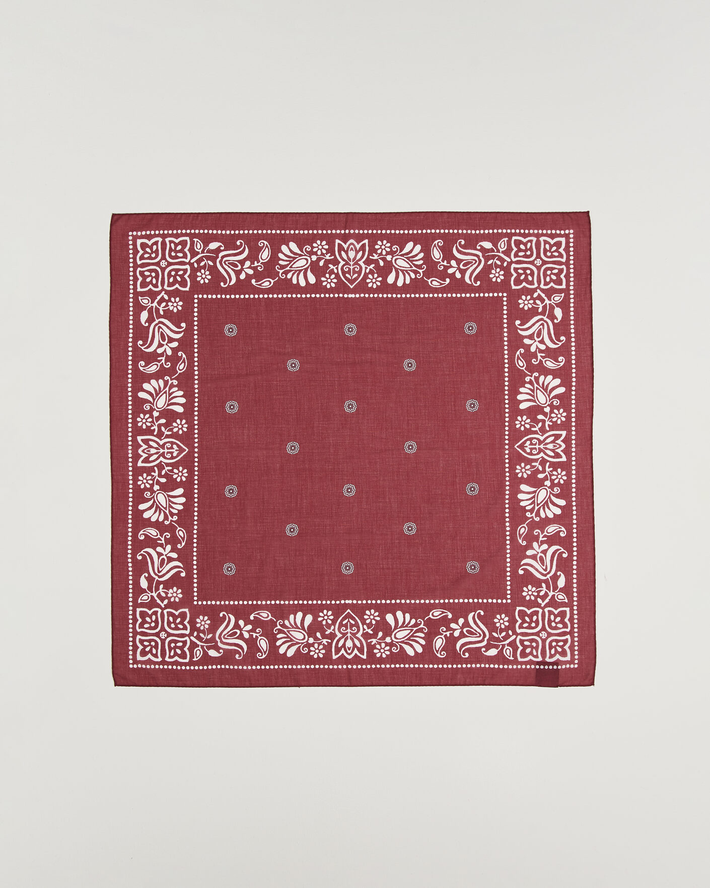 Homme | Écharpes | Amanda Christensen | Cotton Voile Printed Flower Bandana Wine