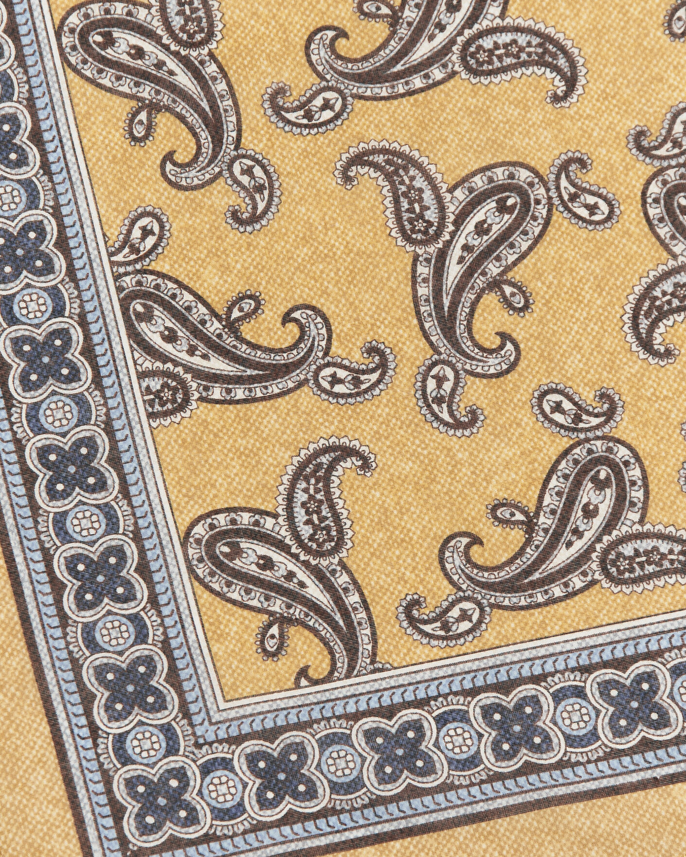 Homme | Écharpes | Amanda Christensen | Cotton Voile Printed Paisley Bandana Yellow