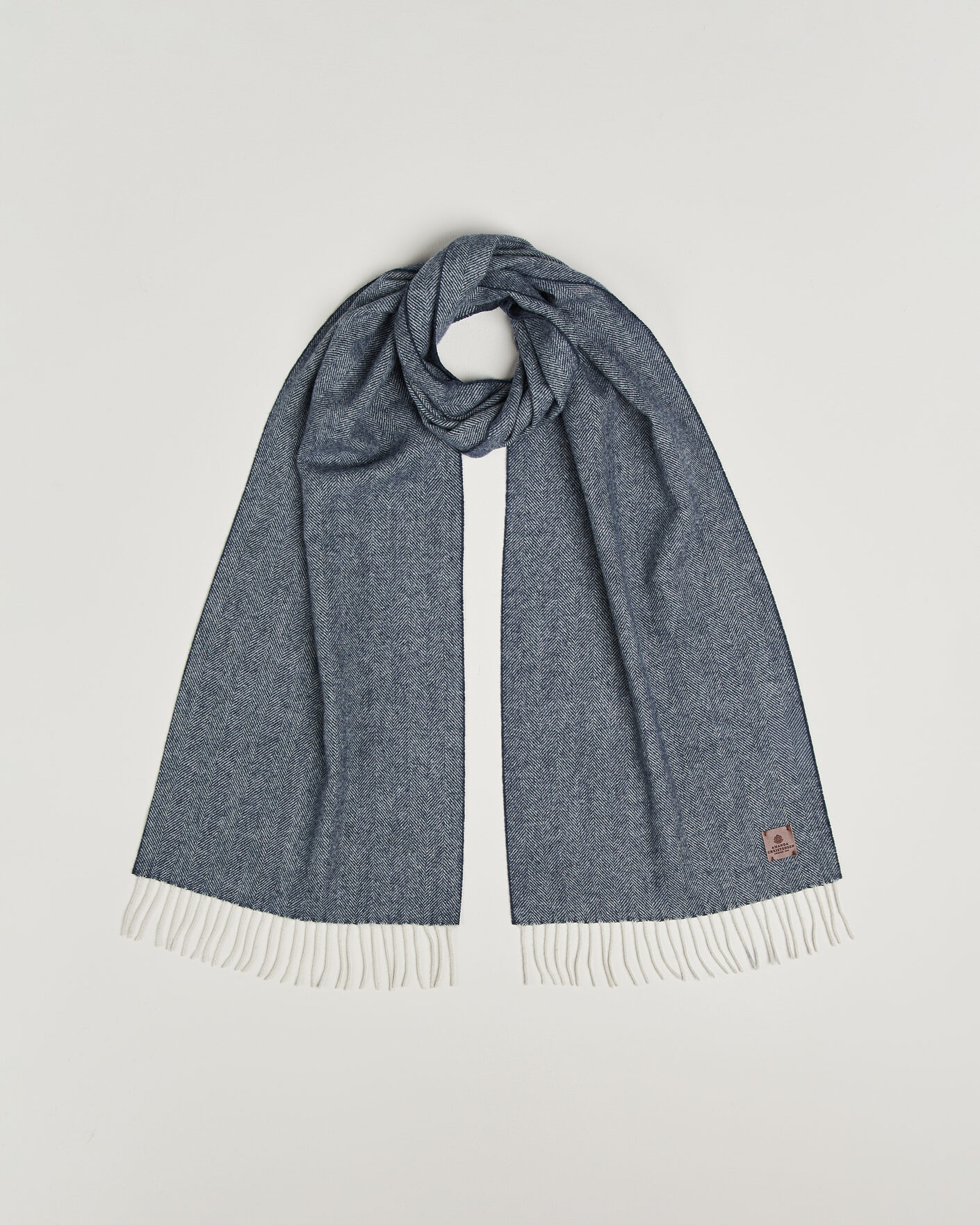 Homme | Écharpes | Amanda Christensen | Wool Herringbone Scarf Navy