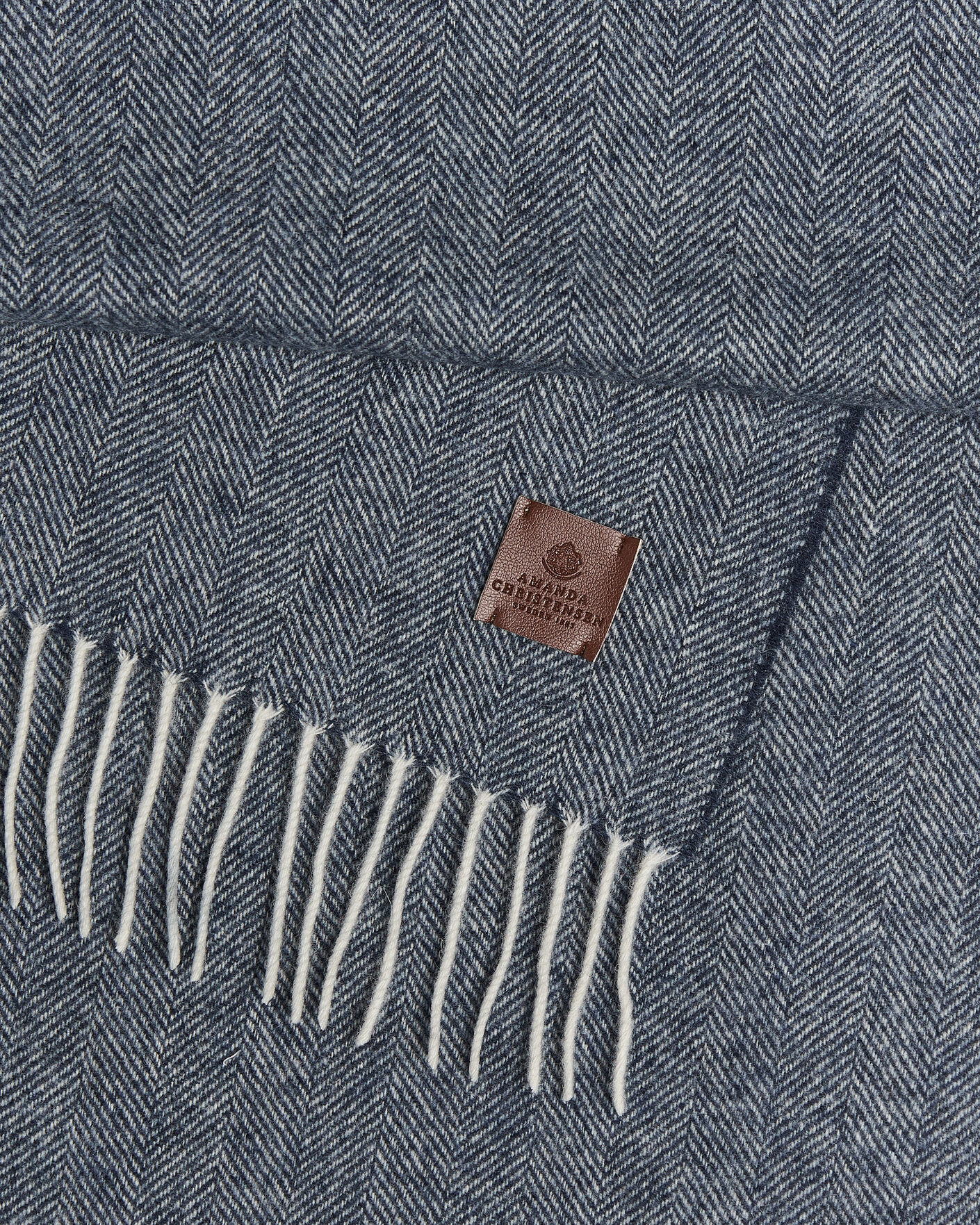 Homme | Écharpes | Amanda Christensen | Wool Herringbone Scarf Navy