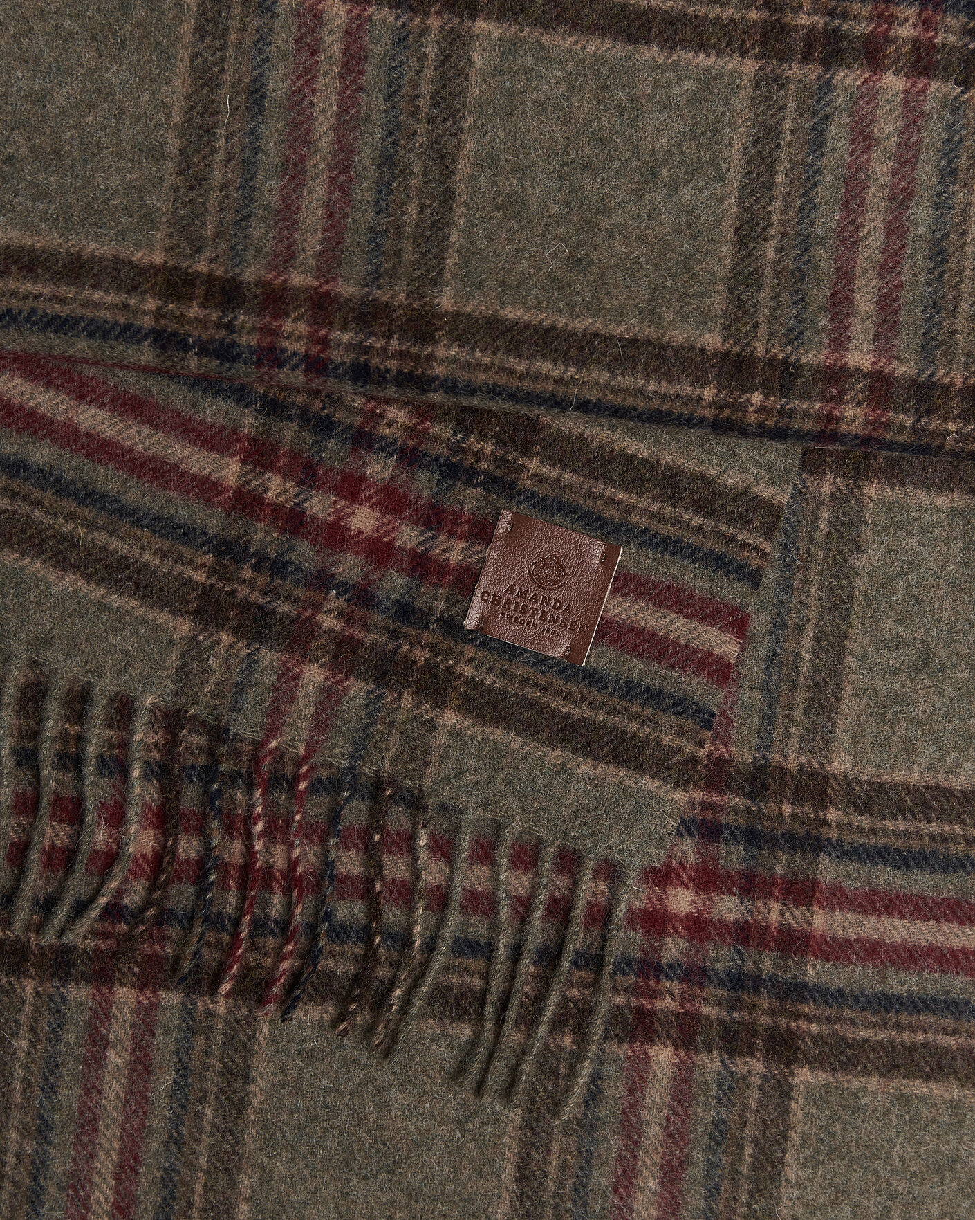 Homme | Écharpes | Amanda Christensen | Wool Check Scarf Green