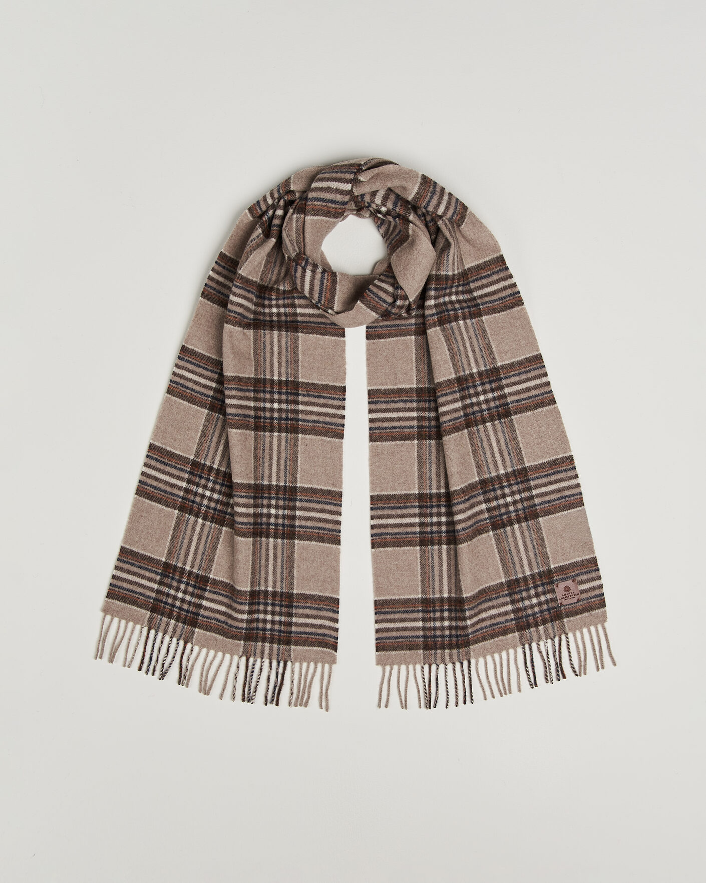 Homme | Écharpes | Amanda Christensen | Wool Check Scarf Beige