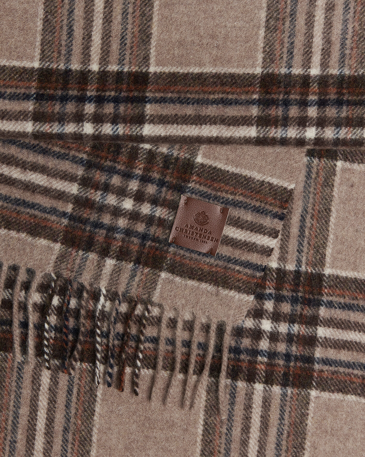 Homme | Écharpes | Amanda Christensen | Wool Check Scarf Beige
