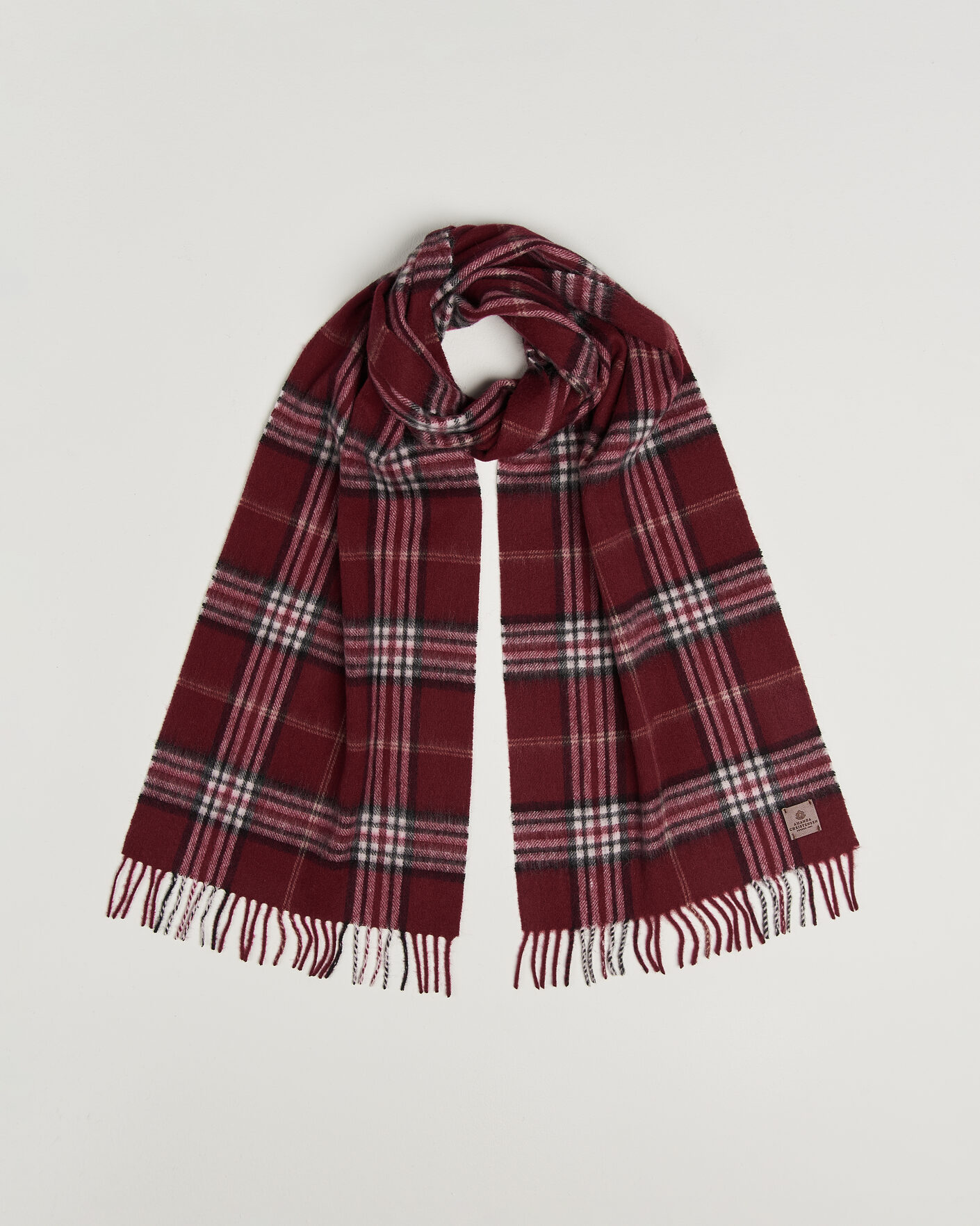 Homme | Écharpes | Amanda Christensen | Wool Check Scarf Bordeaux