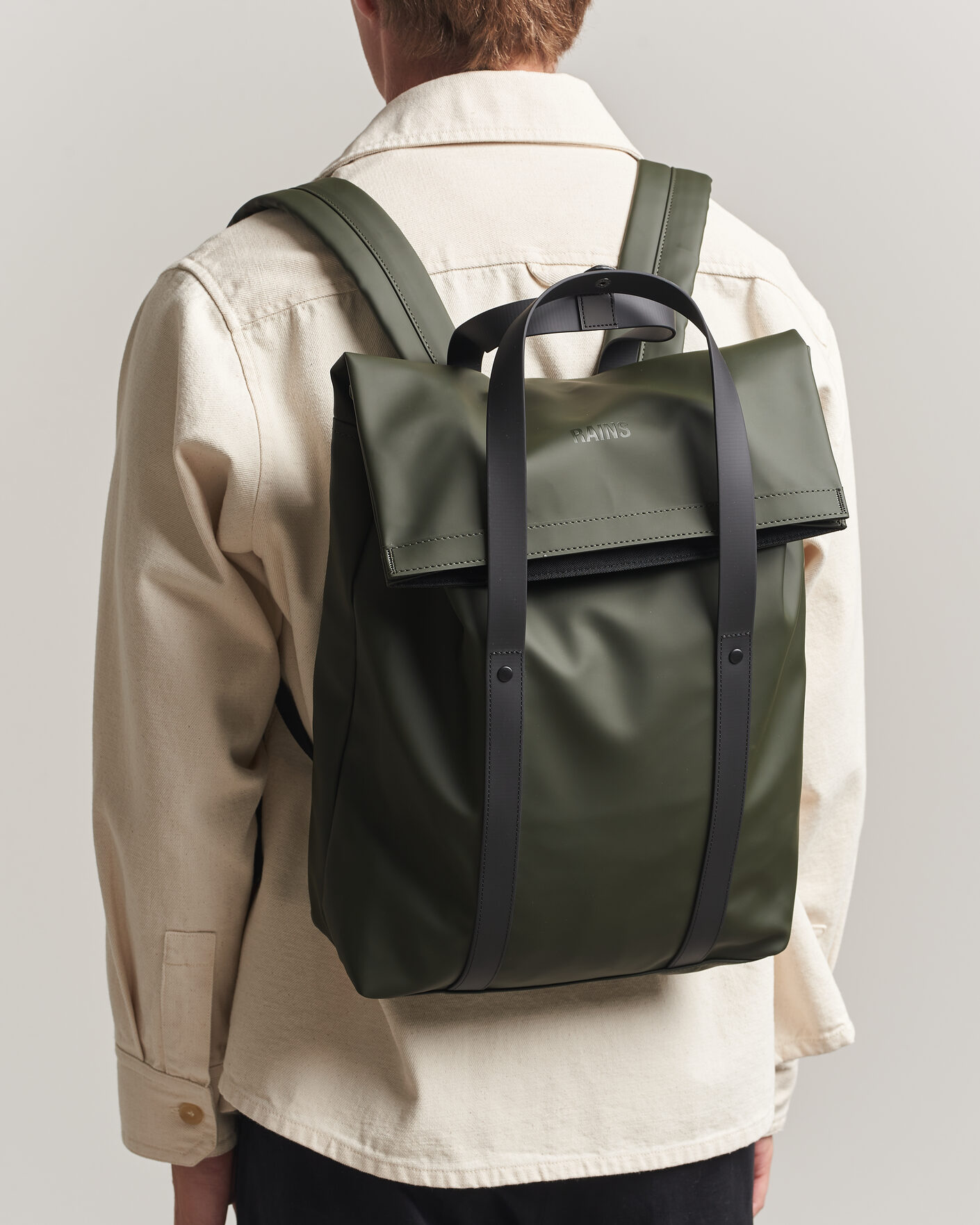 Homme | Sacs | RAINS | 2 Way Tote Backpack Black Green