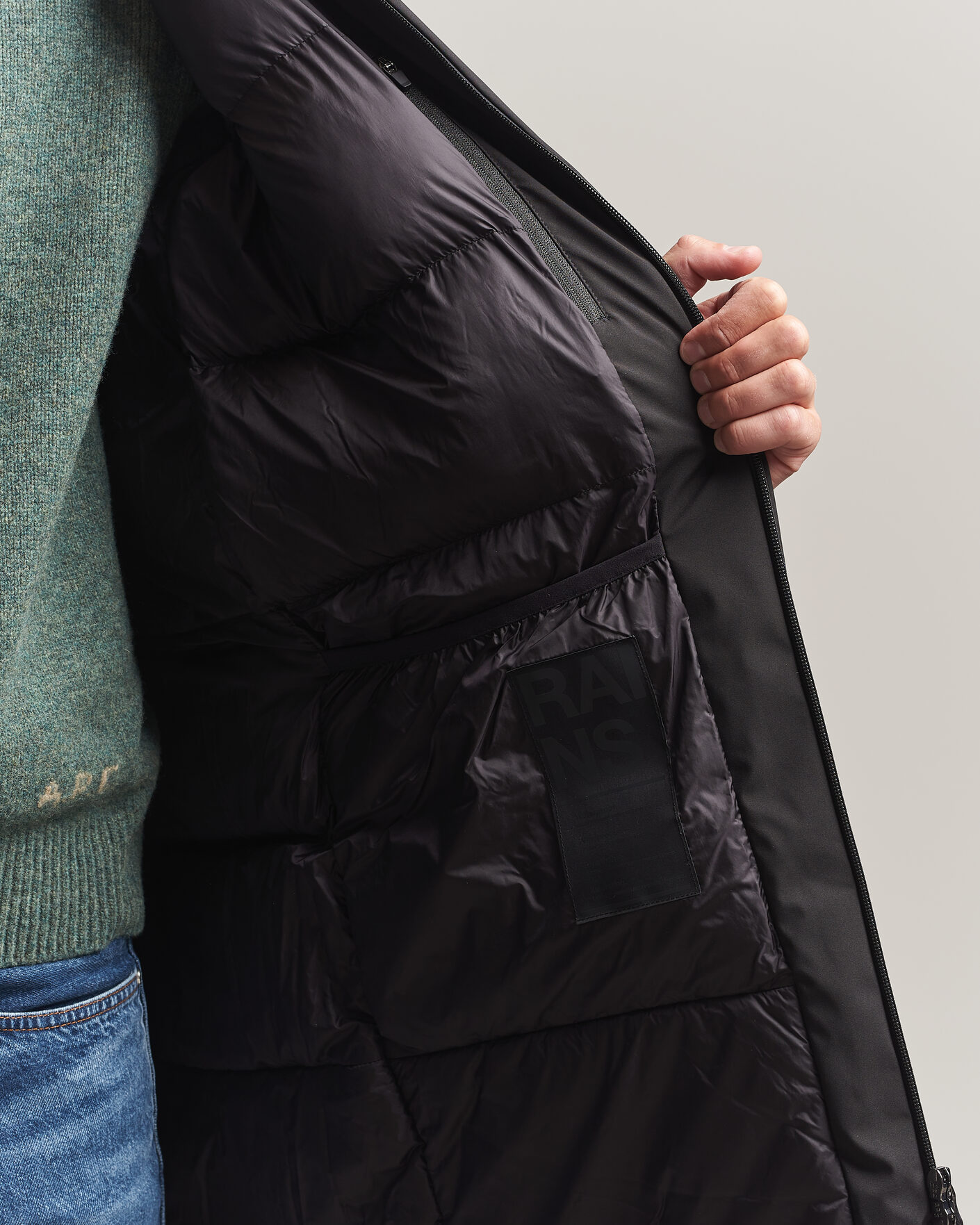Homme | Manteaux Et Vestes | RAINS | Sarna Long Puffer Jacket Black
