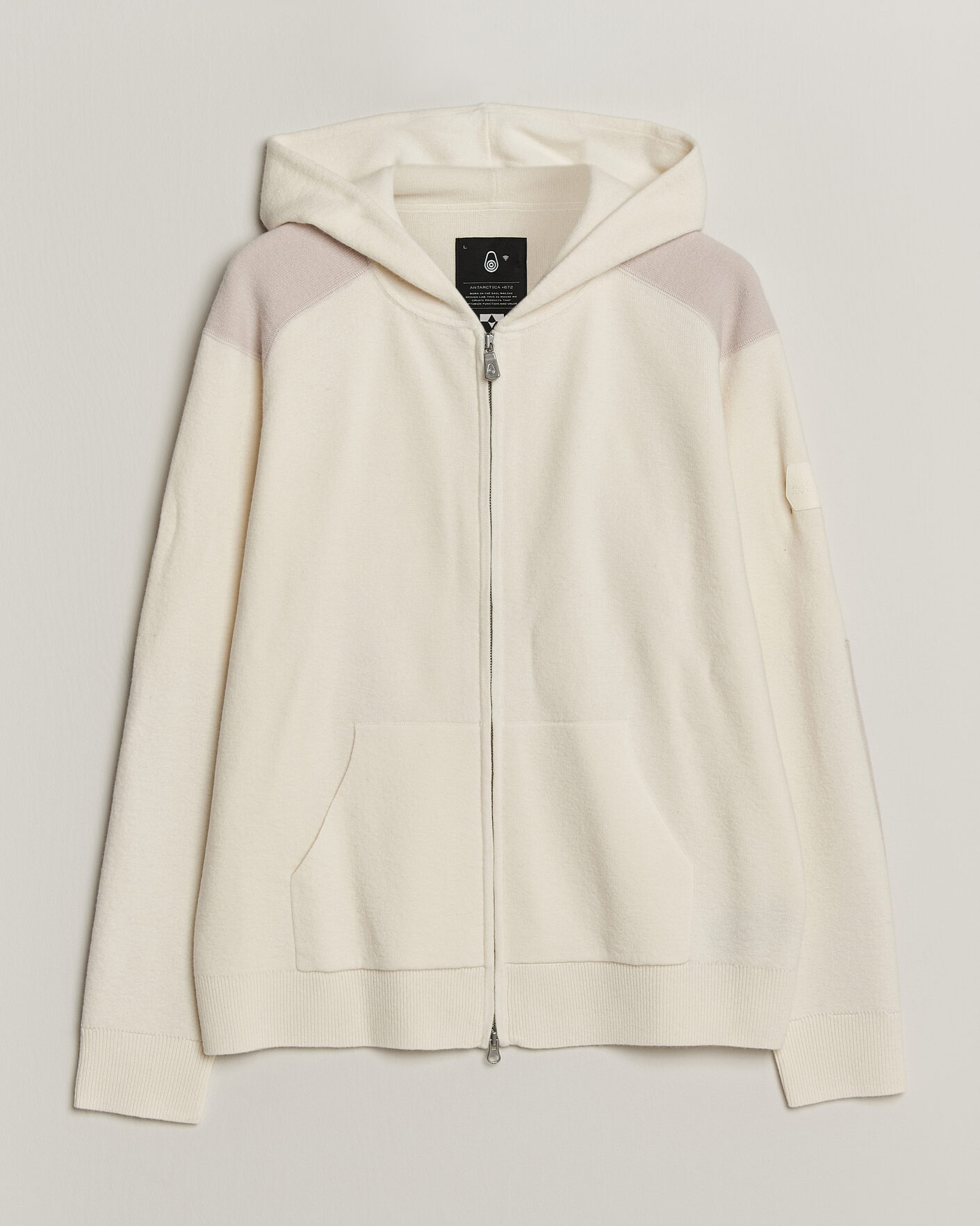 Homme | Pulls Et Tricots | Sail Racing | Spine Wool Knitted Full Zip Hoodie Off White