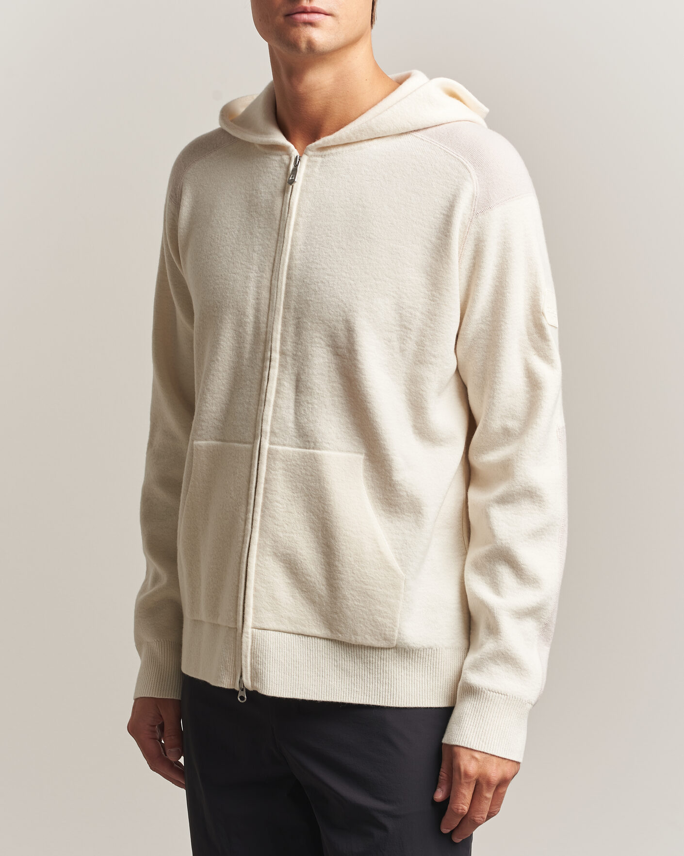 Homme | Pulls Et Tricots | Sail Racing | Spine Wool Knitted Full Zip Hoodie Off White