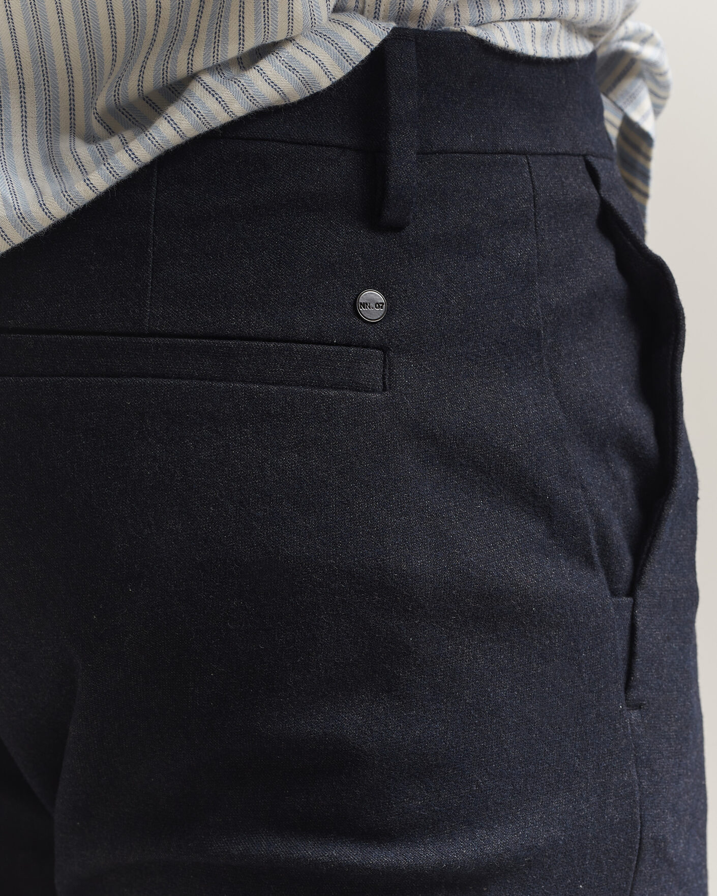 Homme | Pantalons | NN07 | Theo Brushed Cotton Trousers Deep Navy