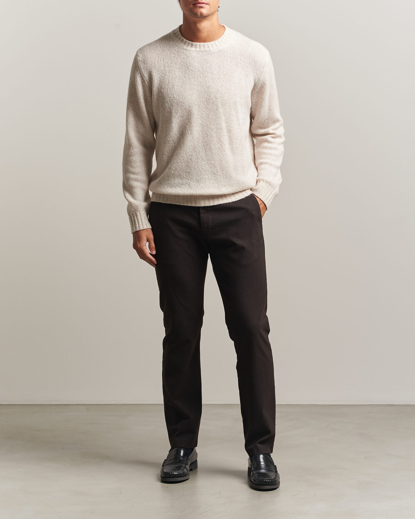Homme | Pantalons | NN07 | Theo Brushed Cotton Trousers Deep Truffle