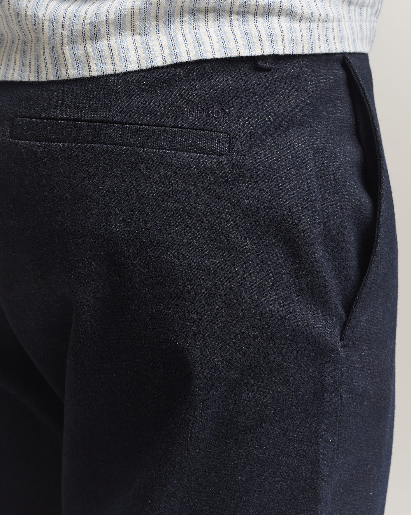 Homme | Pantalons | NN07 | Aden Brushed Cotton Trousers Deep Navy