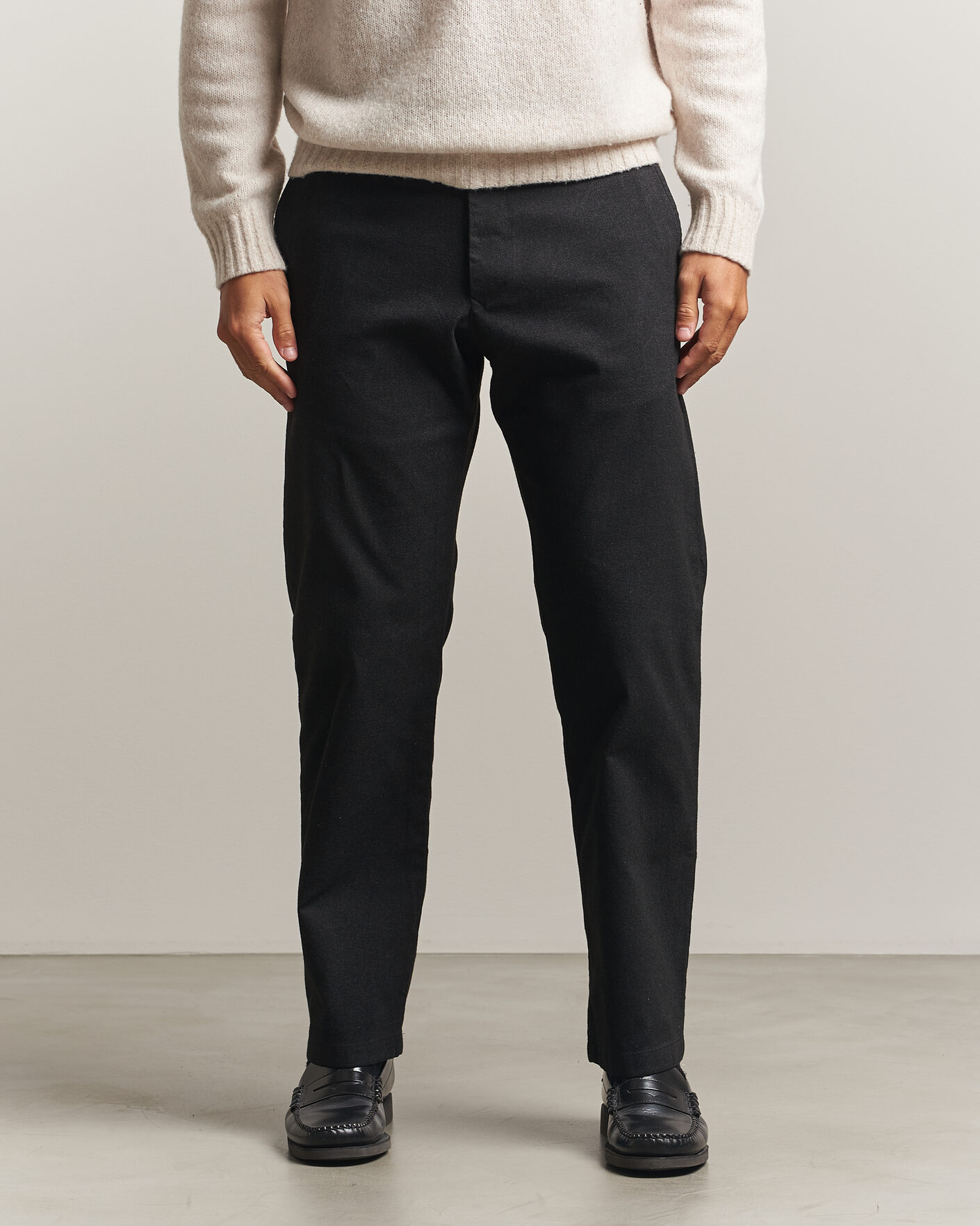 Homme | Pantalons | NN07 | Aden Brushed Cotton Trousers Black Multi