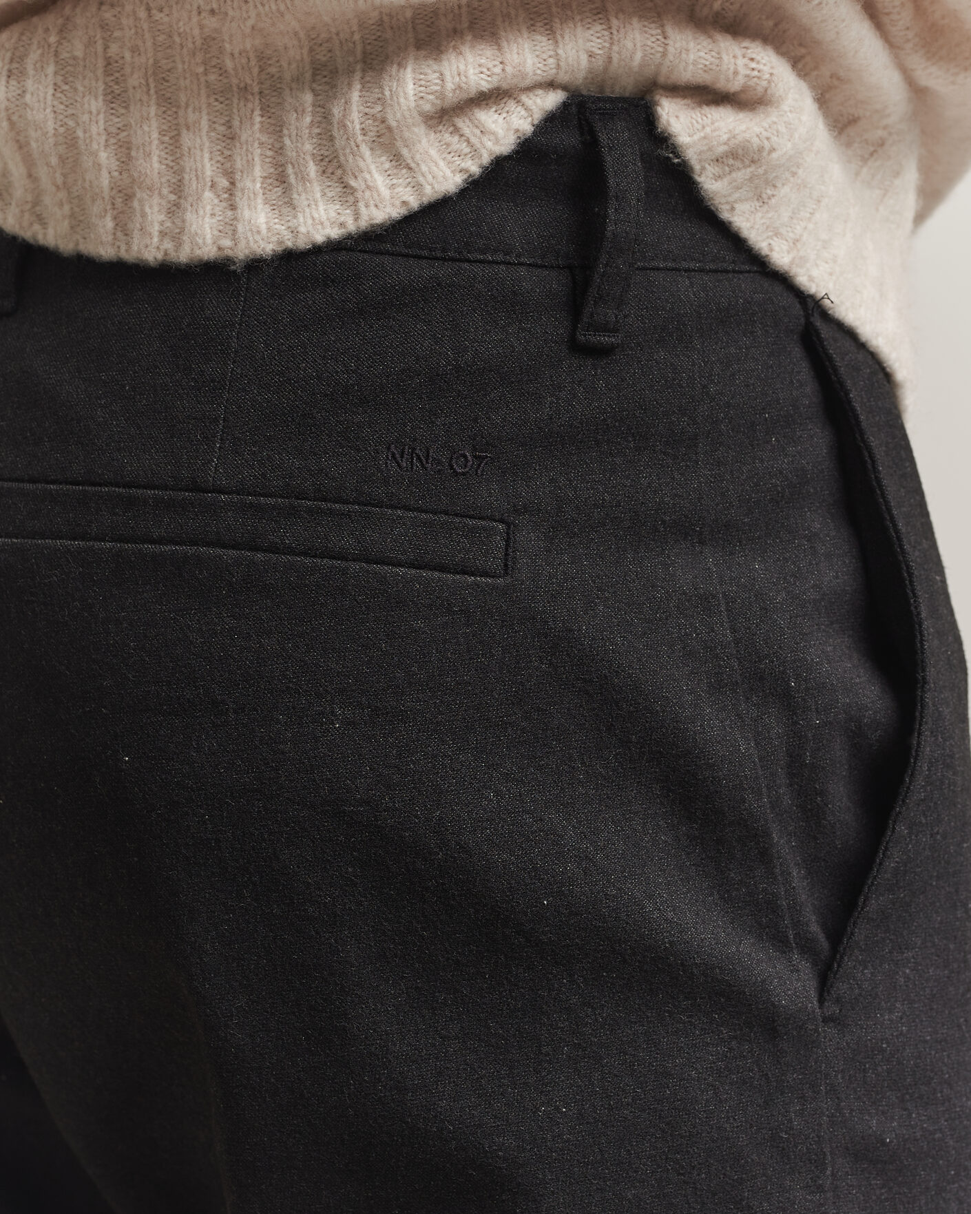 Homme | Pantalons | NN07 | Aden Brushed Cotton Trousers Black Multi