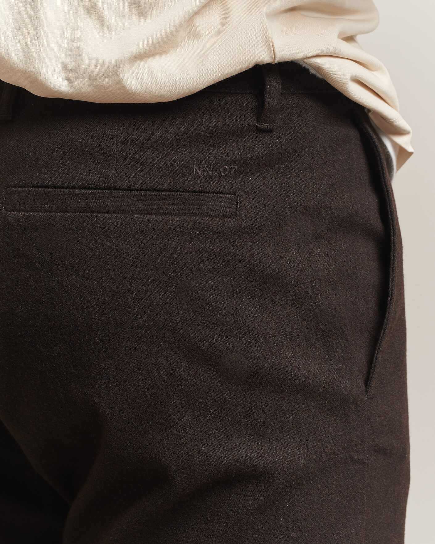 Homme | Pantalons | NN07 | Aden Brushed Cotton Trousers Deep Truffle