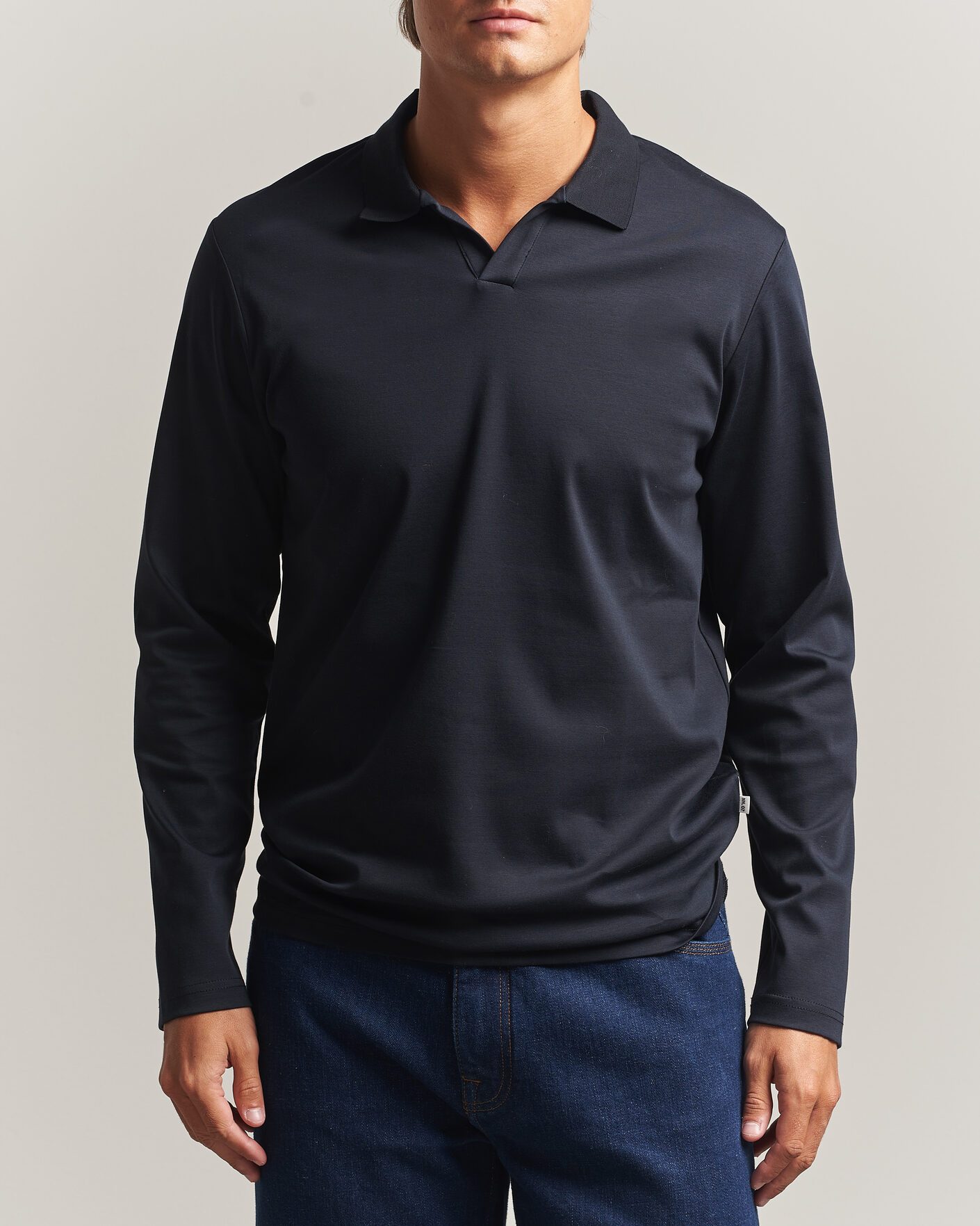 Homme | Polos | NN07 | Paul Long Sleeve Polo Deep Navy