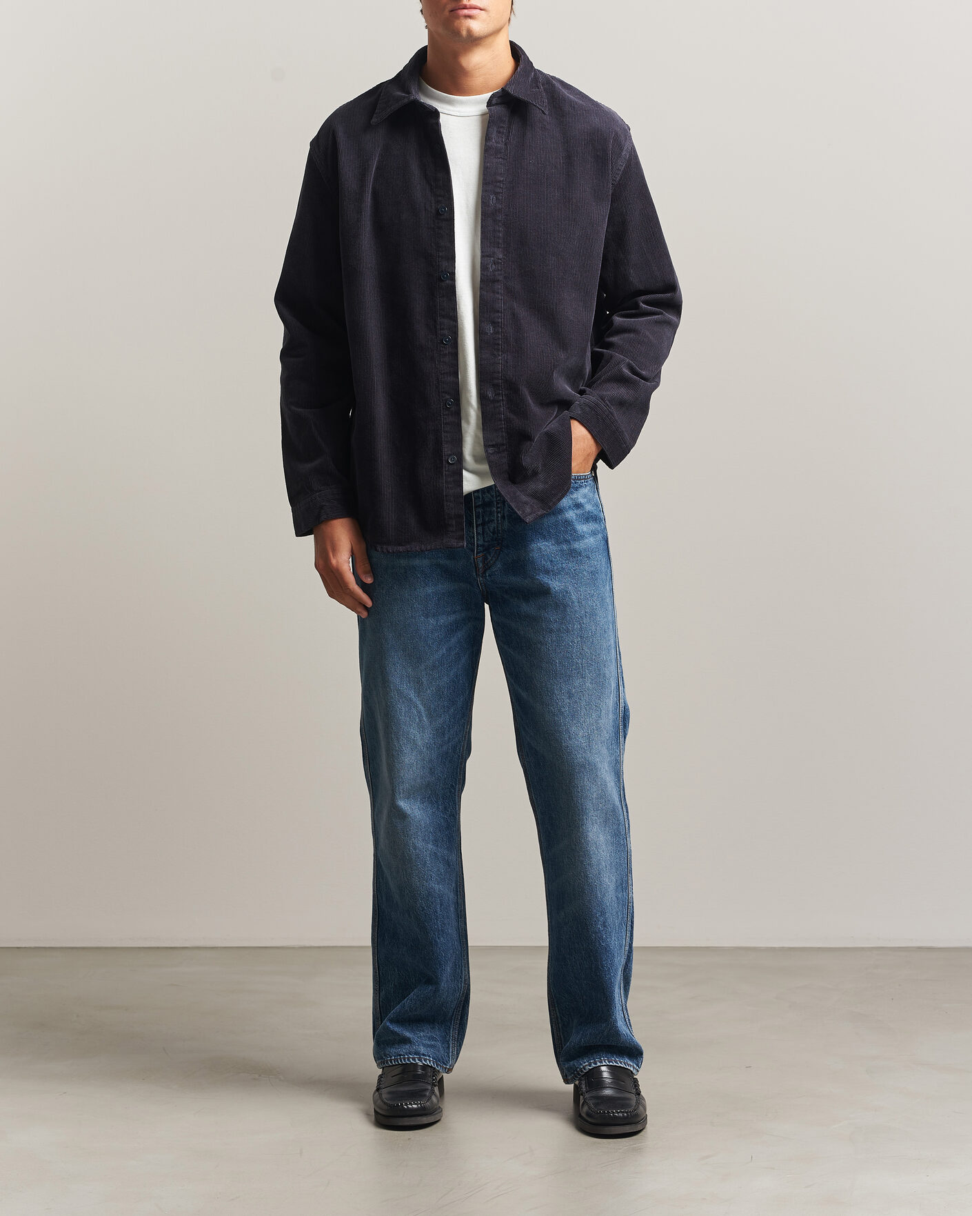 Homme | Chemises | NN07 | Casper Corduroy Overshirt Deep Navy