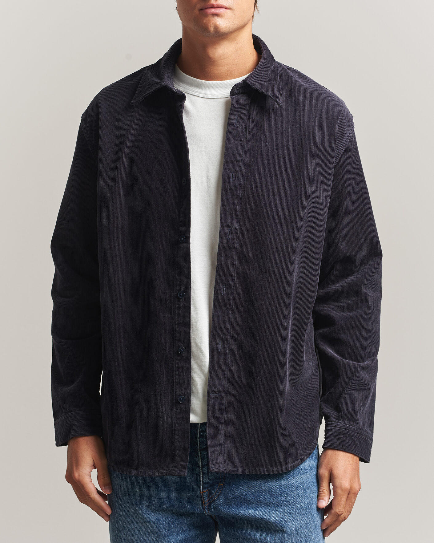 Homme | Chemises | NN07 | Casper Corduroy Overshirt Deep Navy