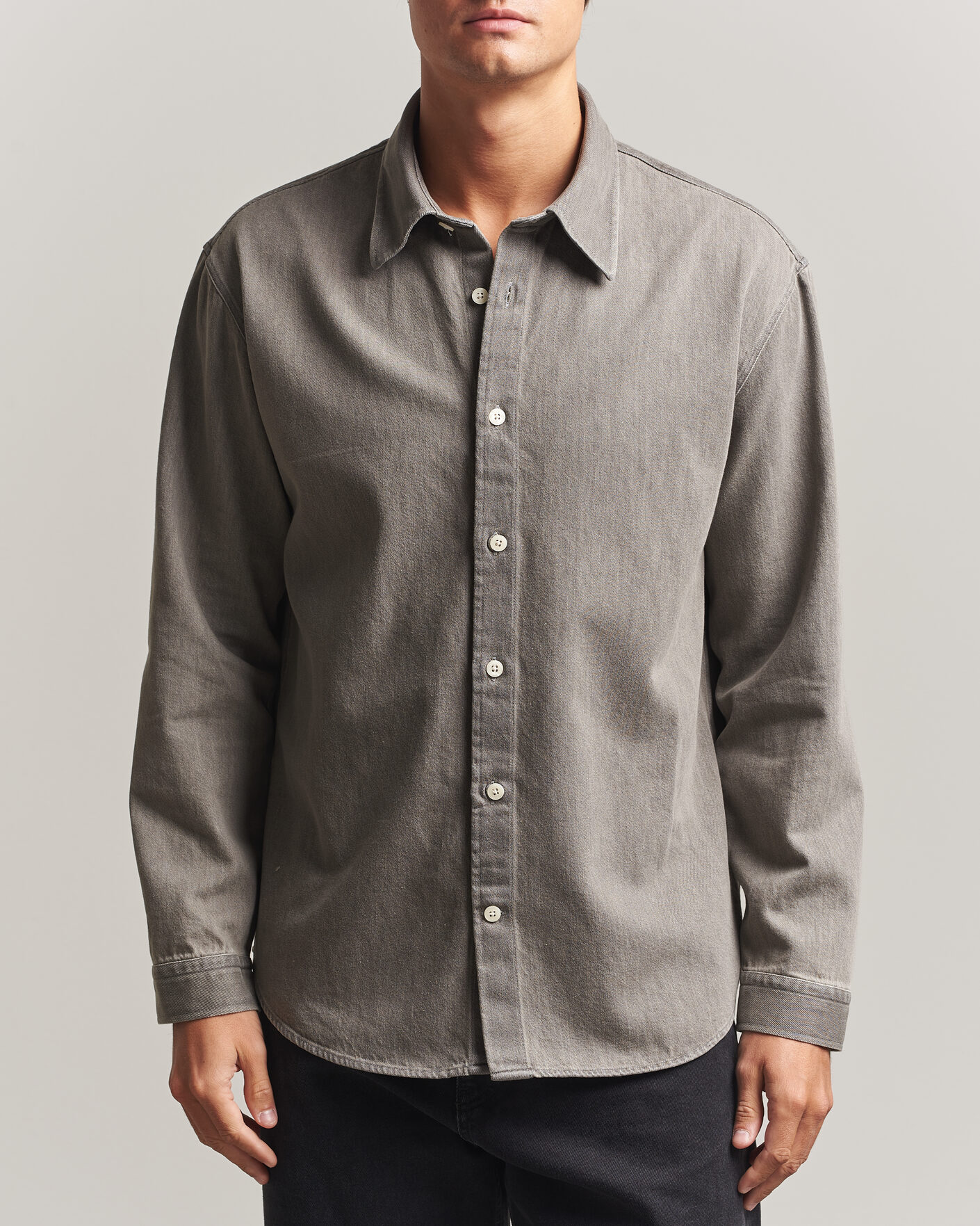 Homme | Chemises | NN07 | Casper Denim Overshirt Grey