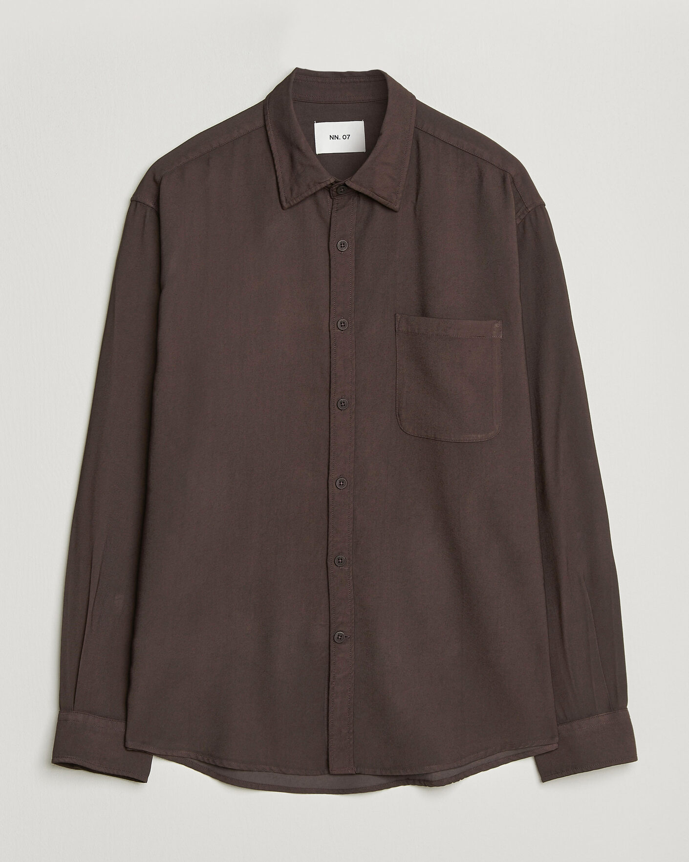 Homme | Chemises | NN07 | Deon Viscose Shirt Deep Truffle