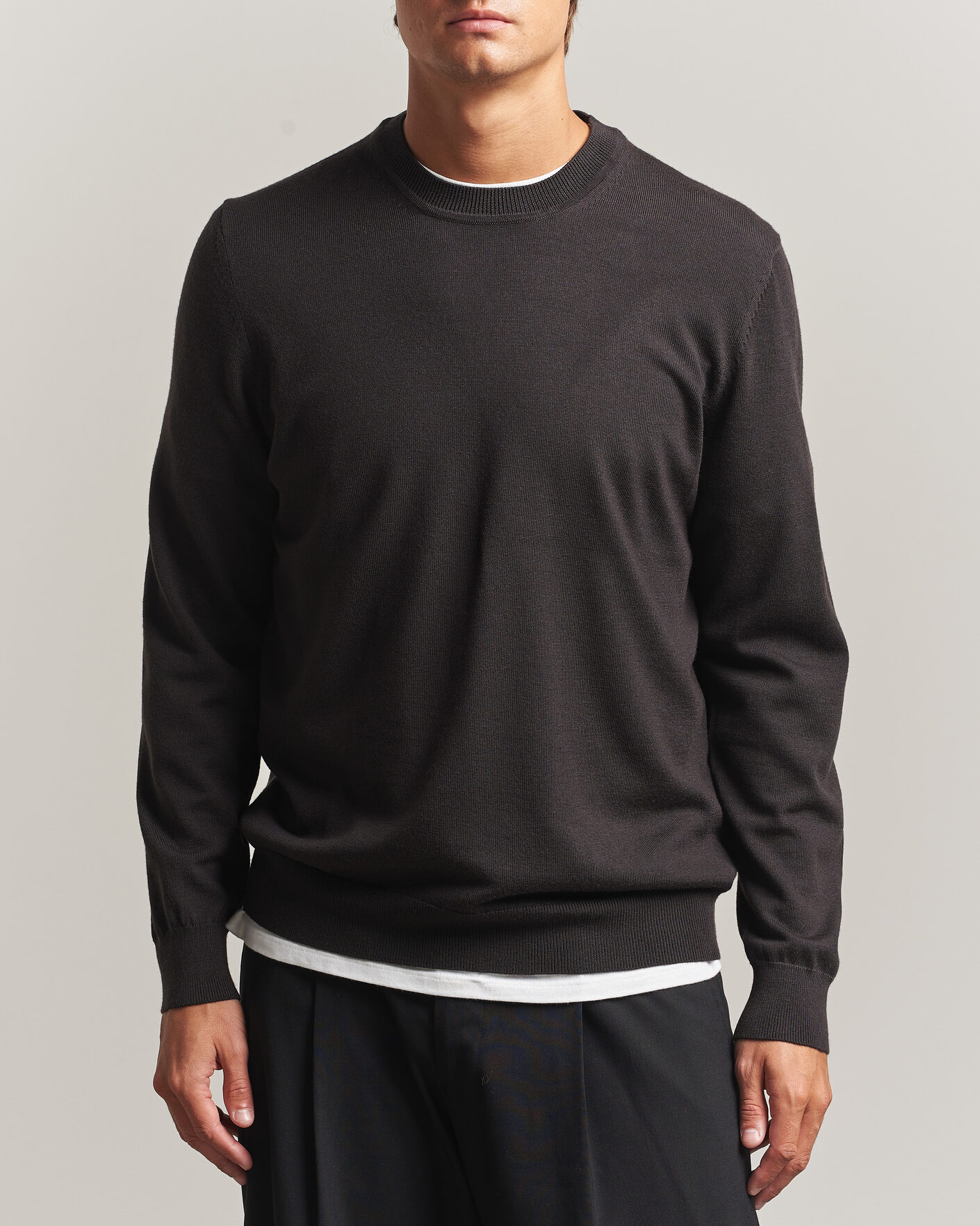 Homme | Pulls Et Tricots | NN07 | Ted Merino Crew Neck Pullover Deep Truffle