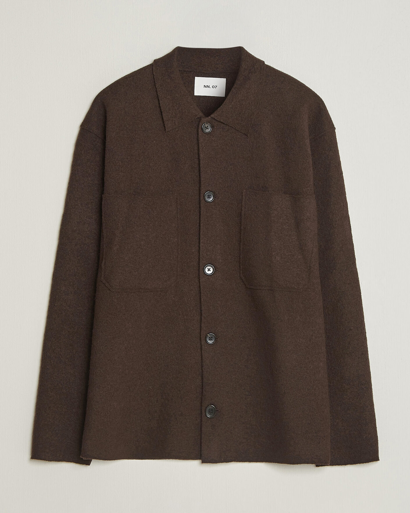 Homme | Pulls Et Tricots | NN07 | Jonas Boiled Wool Cardigan Deep Truffle