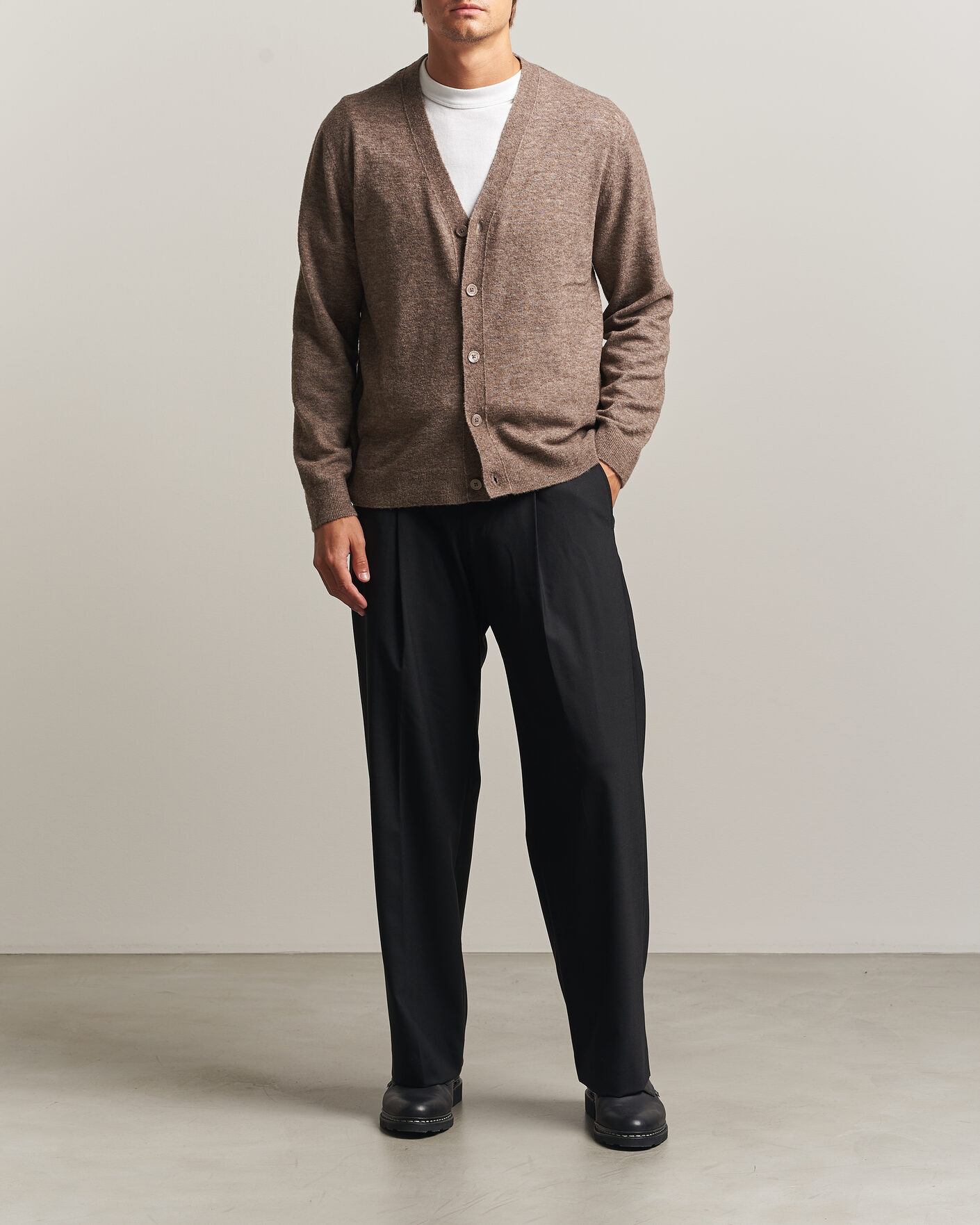 Homme | Pulls Et Tricots | NN07 | Gavin Brushed Wool Knitted Cardigan Desert Clay