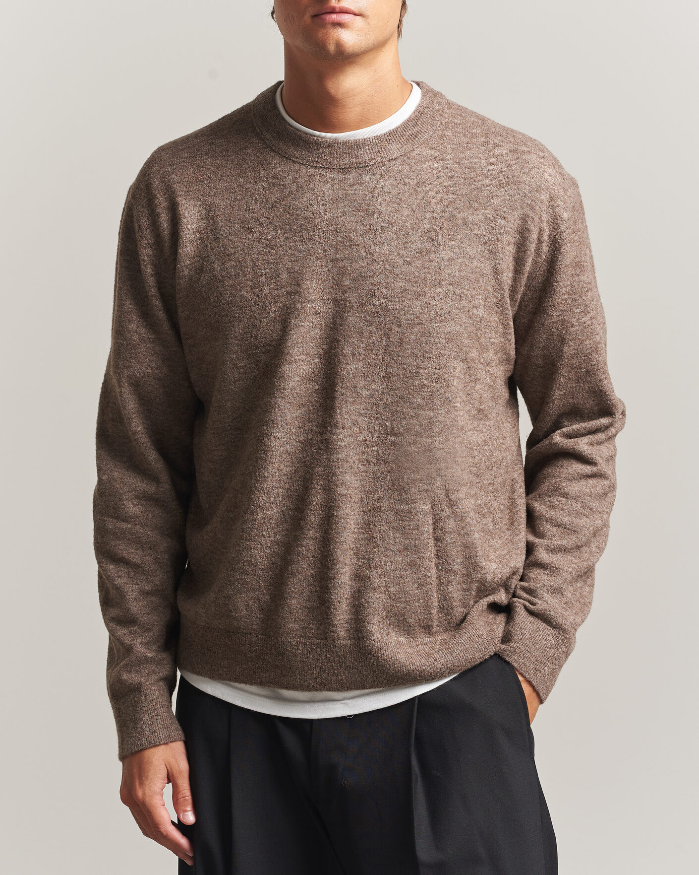 Homme | Pulls Et Tricots | NN07 | Gavin Brushed Wool Knitted Sweater Desert Clay