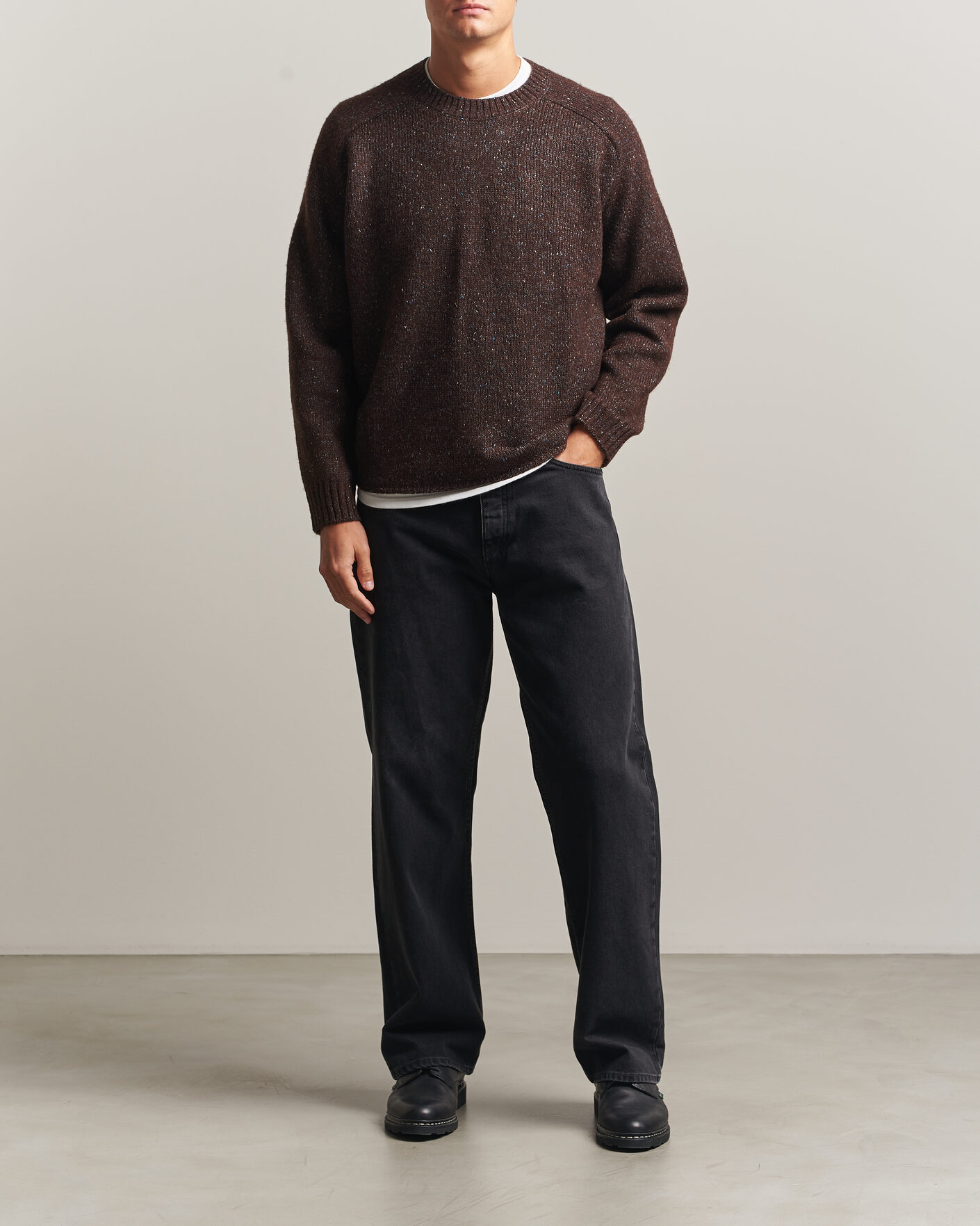 Homme | Pulls Et Tricots | NN07 | Jim Neps Wool Knitted Sweater Deep Truffle