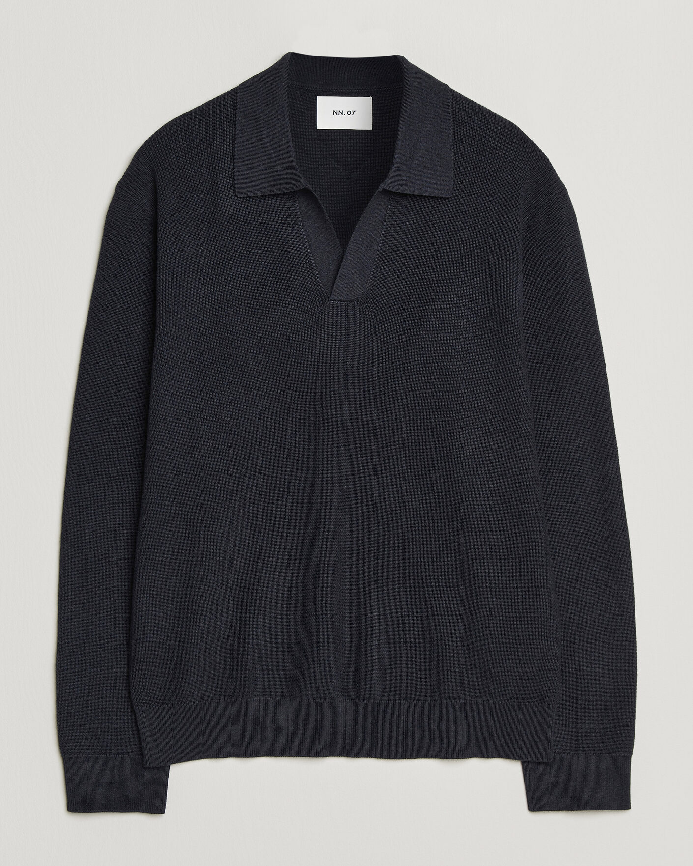 Homme | Pulls Et Tricots | NN07 | Hope Cotton/Cashmere Rib Knitted Polo Navy