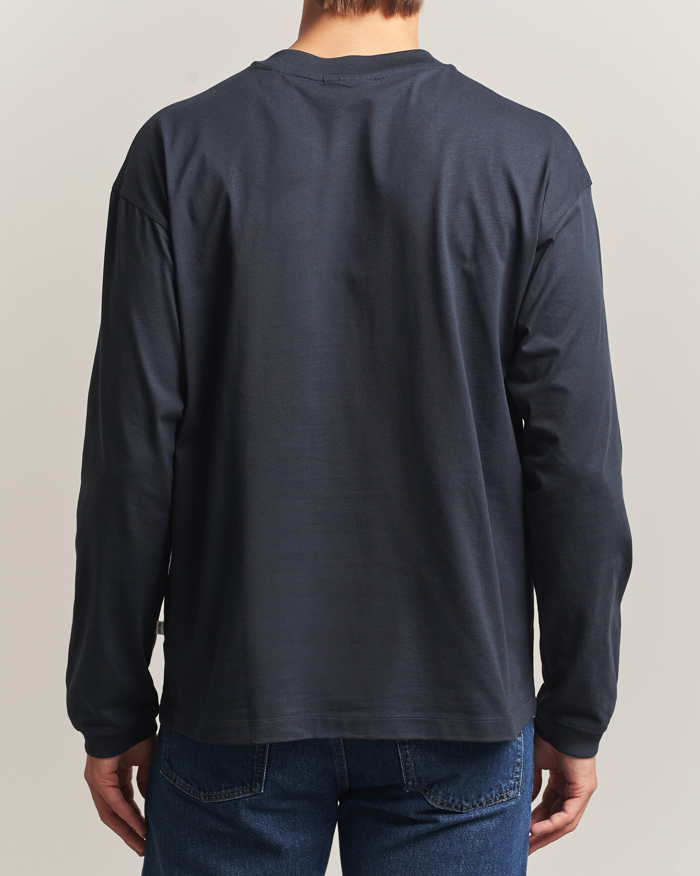 Homme | T-shirts | NN07 | Lionel Suvin Cotton Long Sleeve T-Shirt Deep Navy