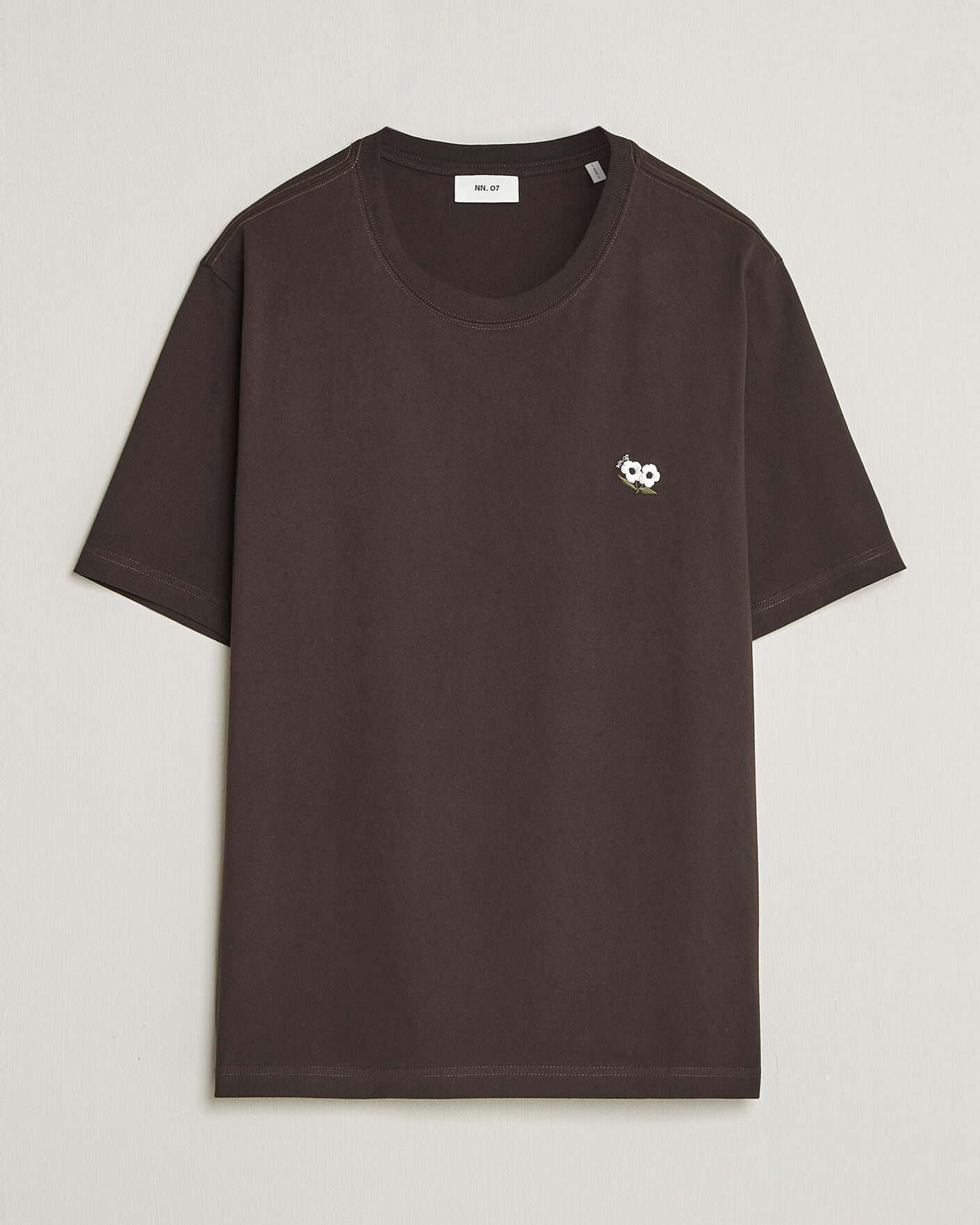 Homme | T-shirts | NN07 | Jett Embroidered Crew Neck T-Shirt Deep Truffle