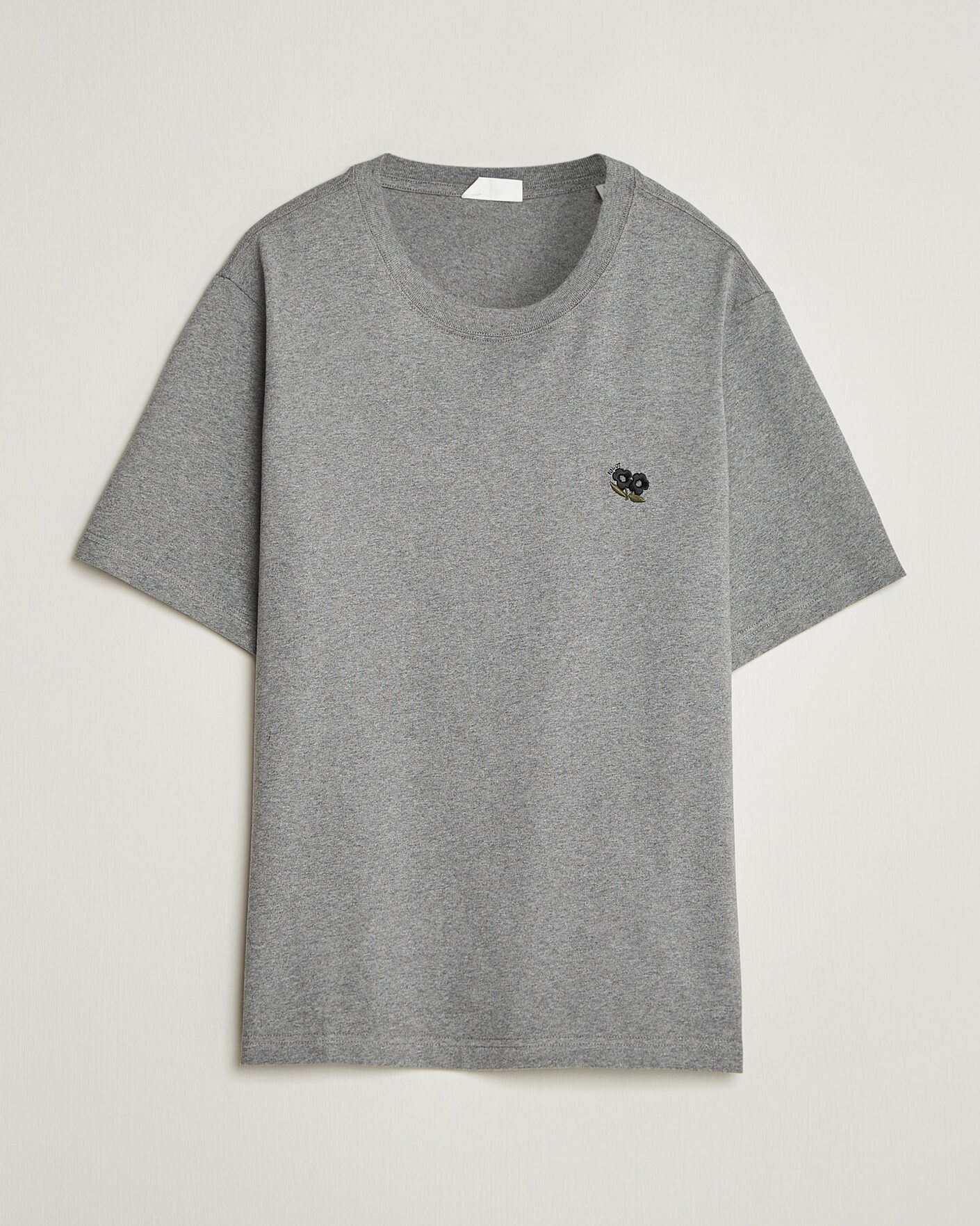Homme | T-shirts | NN07 | Jett Embroidered Crew Neck T-Shirt Grey Melange