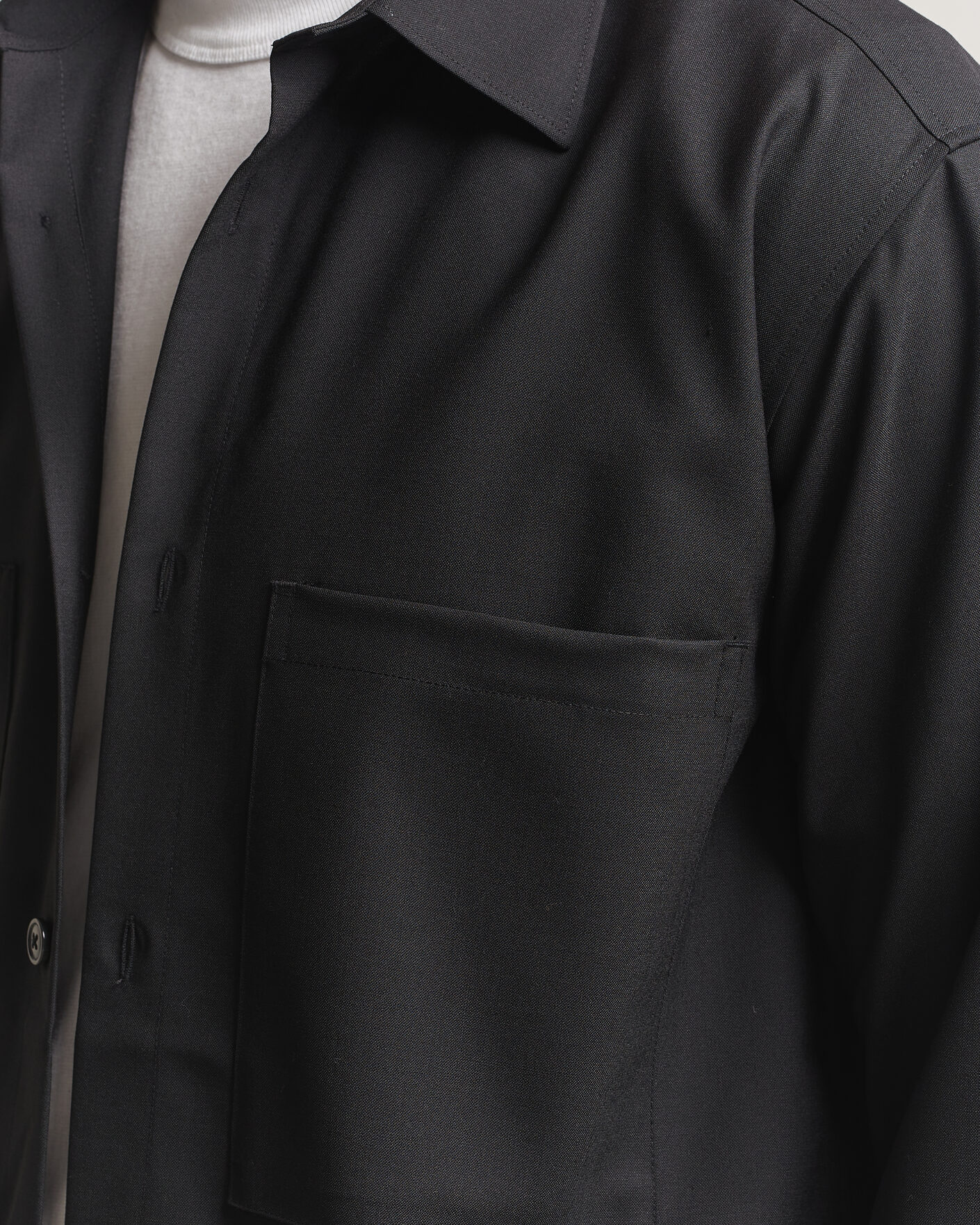 Homme | Chemises | NN07 | Freddy Wool Overshirt Black